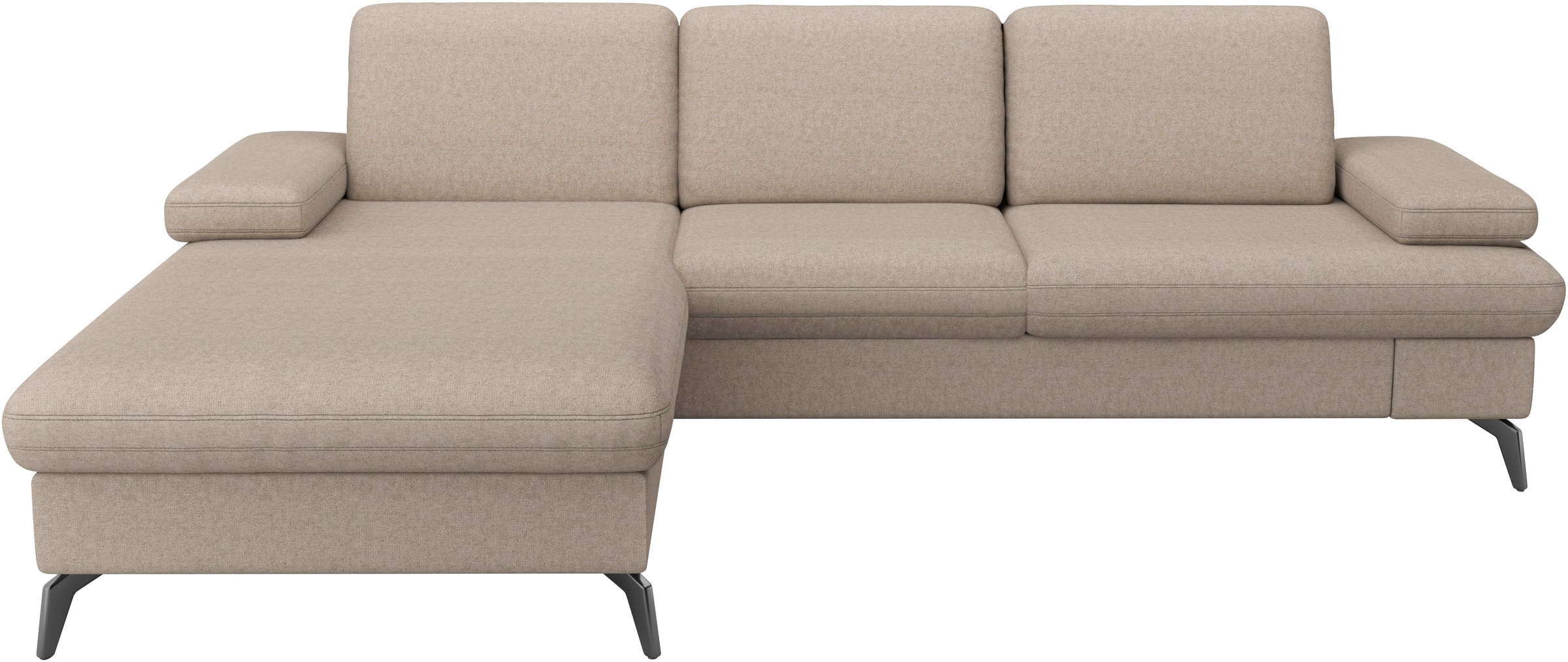 sit&more Ecksofa "Morris Jubi L-Form, B: 247 cm" mit Armteilfunktion & 1 Zierkissen, optional Schlaffunktion
