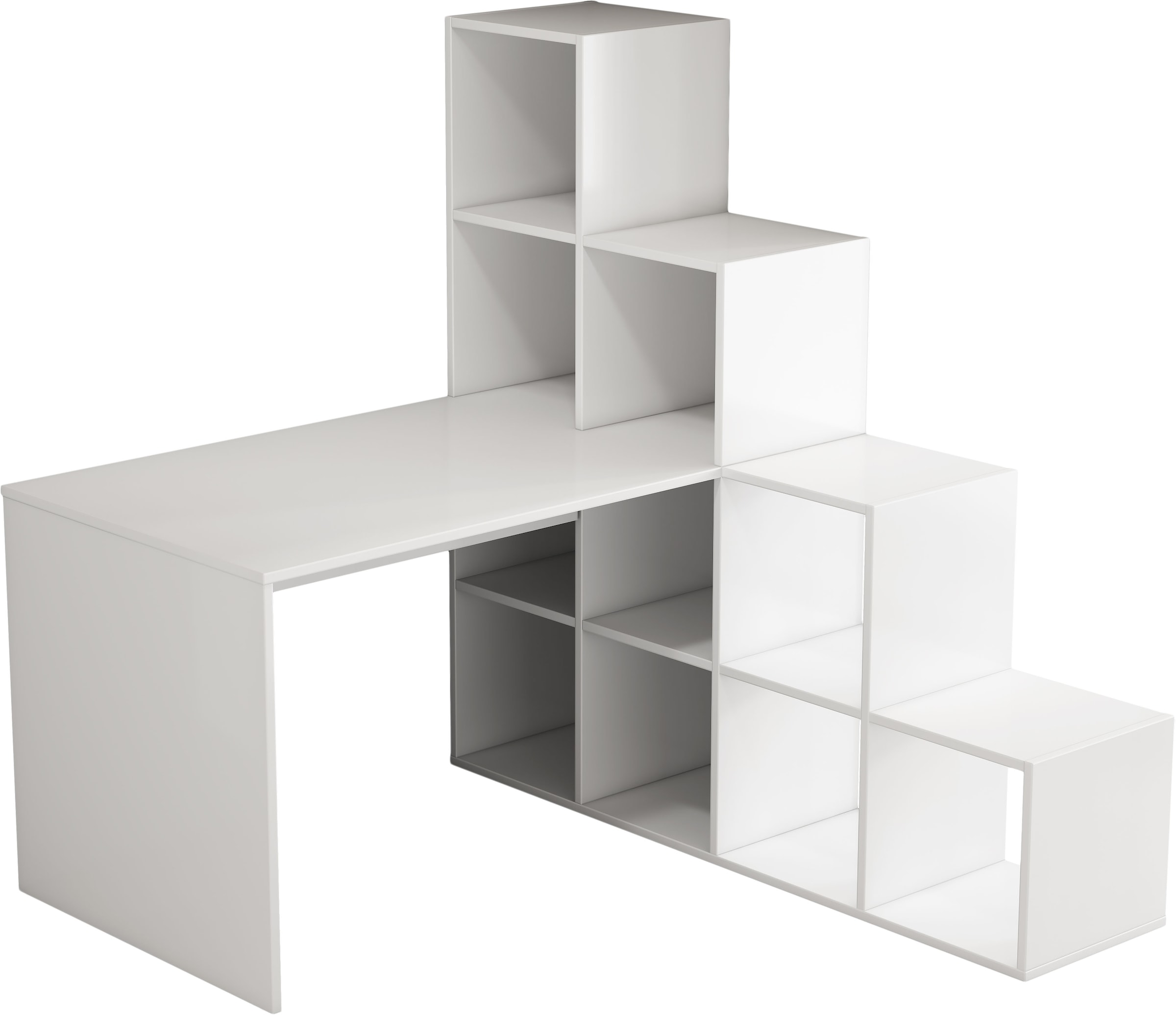 GOODproduct Regal-Schreibtisch »Ciela« Set,  flexible Aufstellmöglichkeiten, wechselseitig  montierbar, B. 137 cm