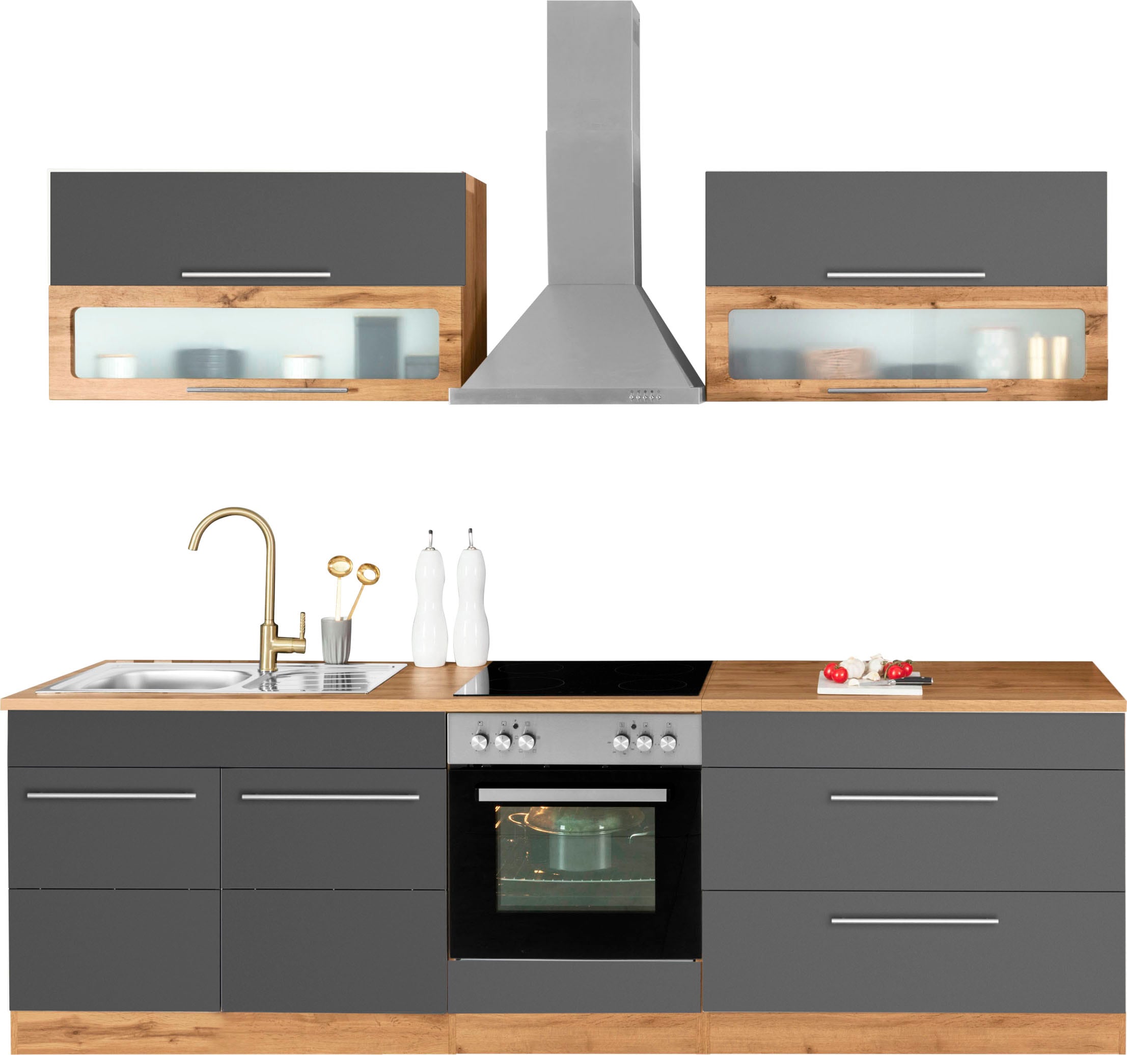KOCHSTATION Kitchenette »KS-Wien« largeur 260 cm, option appareils électroménagers
