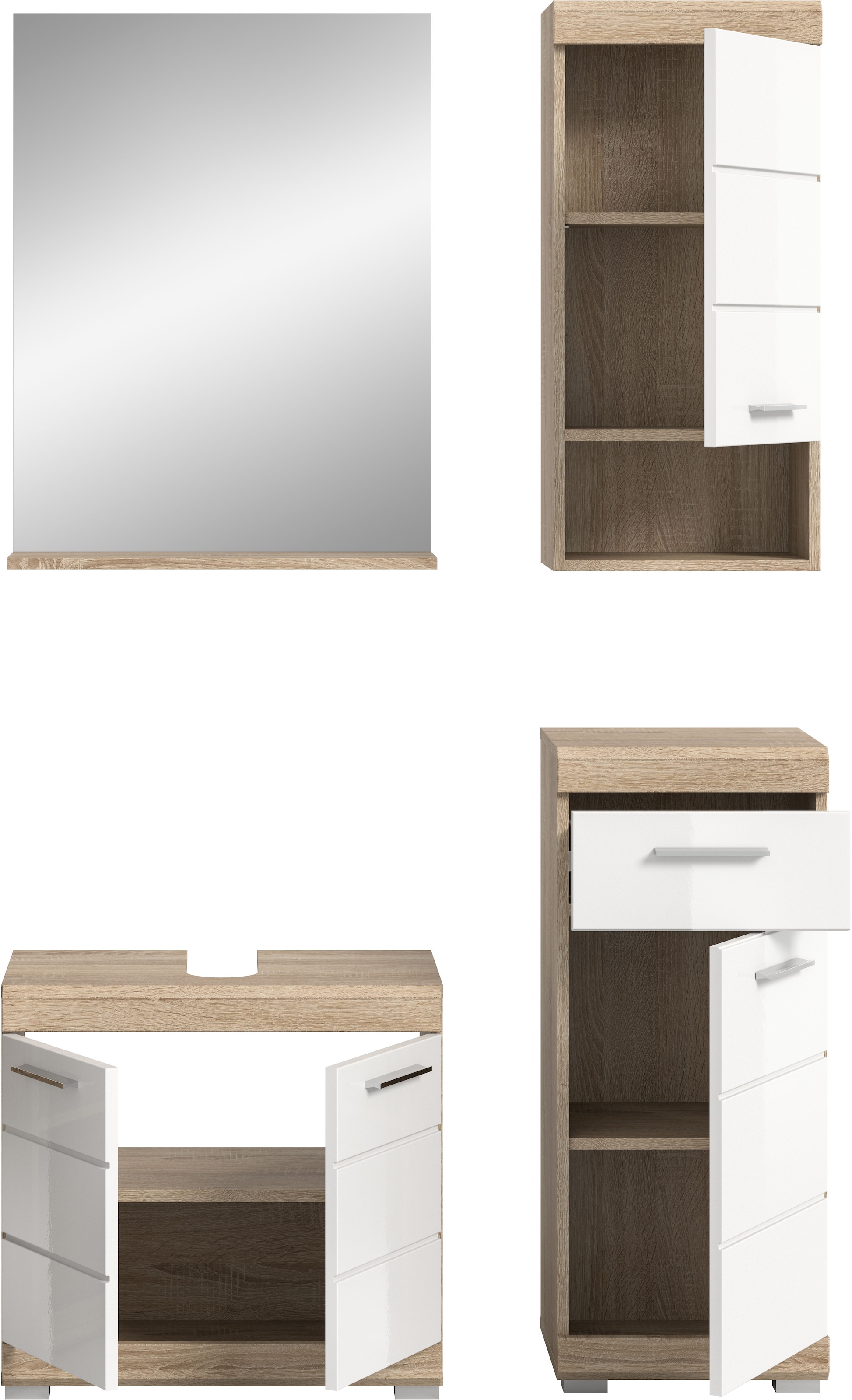 welltime Ensemble de meubles de salle de bain »Siena, 4 teilig, bestehend aus:« Set, TOPSELLER!, 4 cuis tlg.