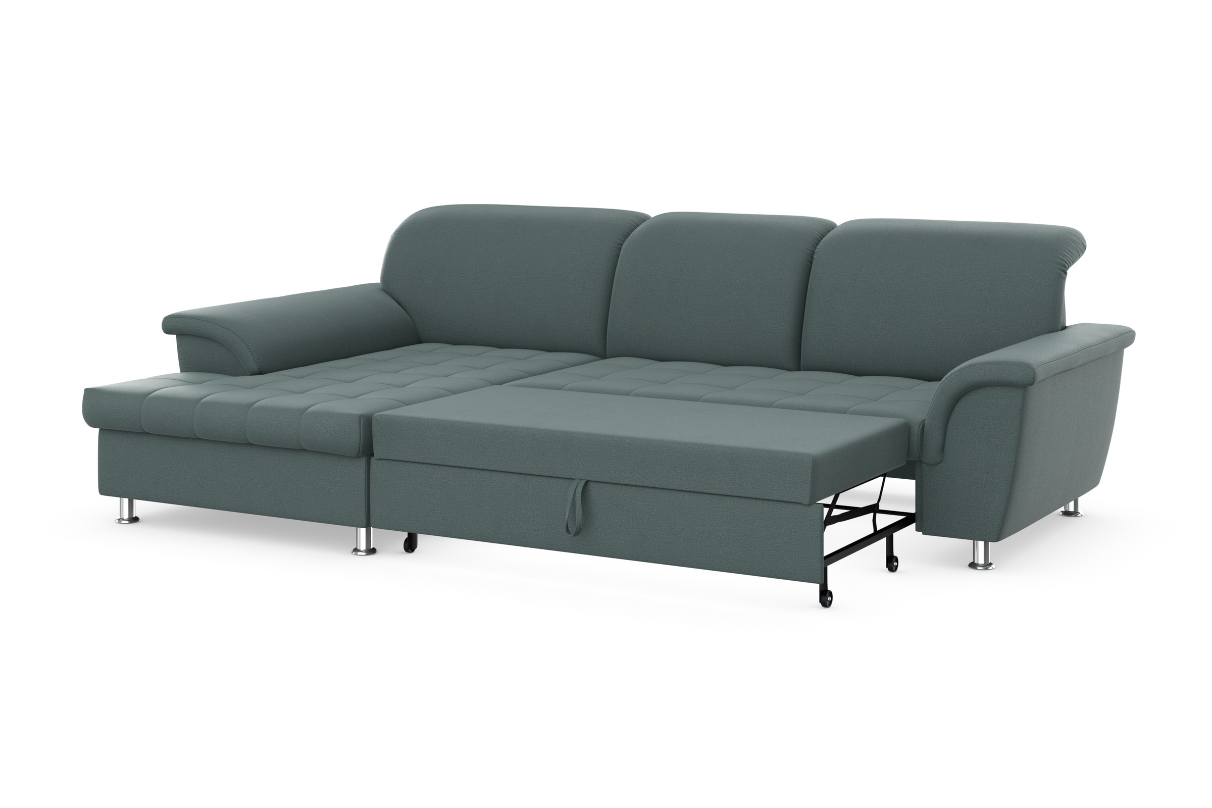 DOMO collection Ecksofa Franzi, wahlweise mit Bettfunktion, Bettkasten und Kopfteilverstellung