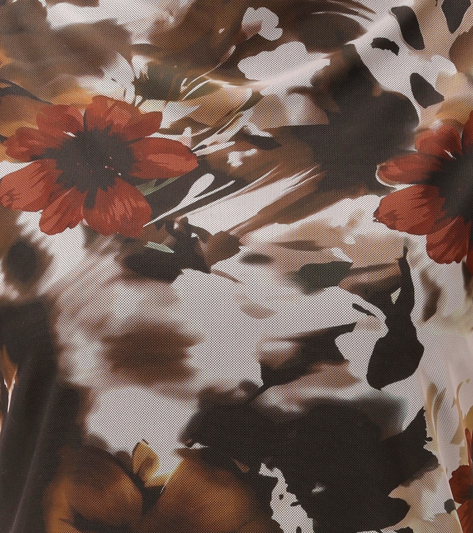Aniston CASUAL T-shirt à manches longues avec imprimé floral tendance - chaque pièce est unique - NOUVELLE COLLECTION