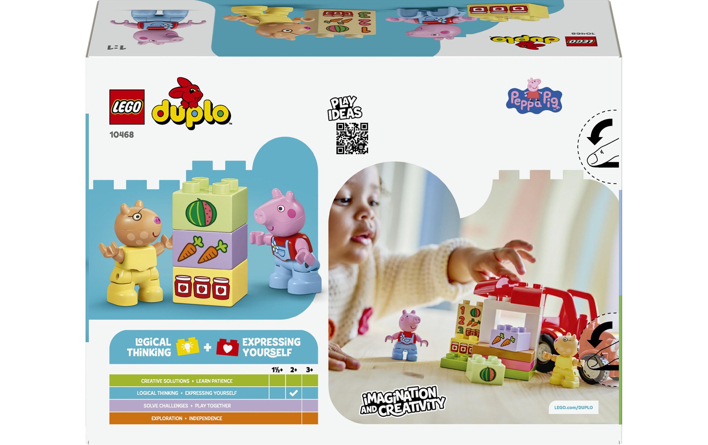 LEGO® Konstruktionsspielsteine »Traktor und Marktstand (10468), LEGO DUPLO Peppa Pig«