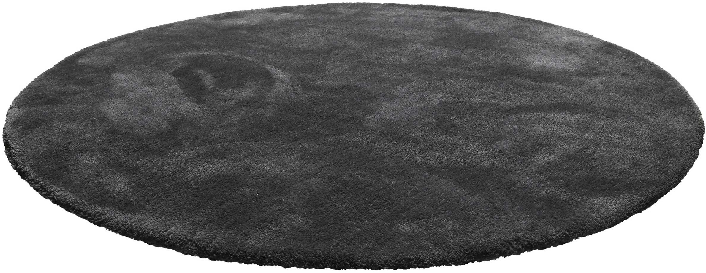 Homie Living Teppich »Pisa«, rund, 25 mm Höhe, Hochflor, Microfaser, uni, weich, Shaggy, Wohnzimmer, Schlafzimmer
