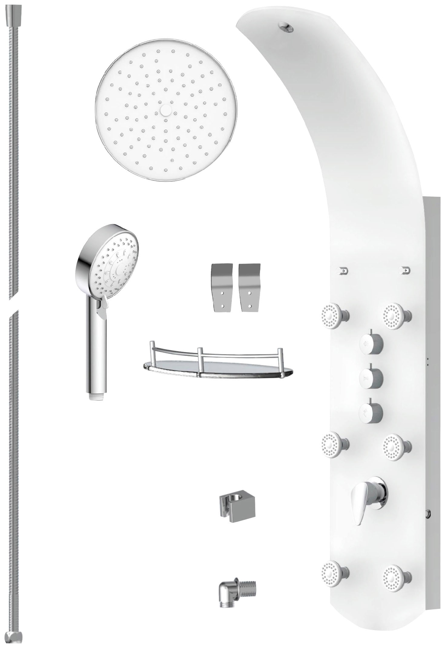 Eisl Duschsäule »KARIBIK«, 6 Massagedüsen, Wellness Duschsystem mit Armatur und Regendusche