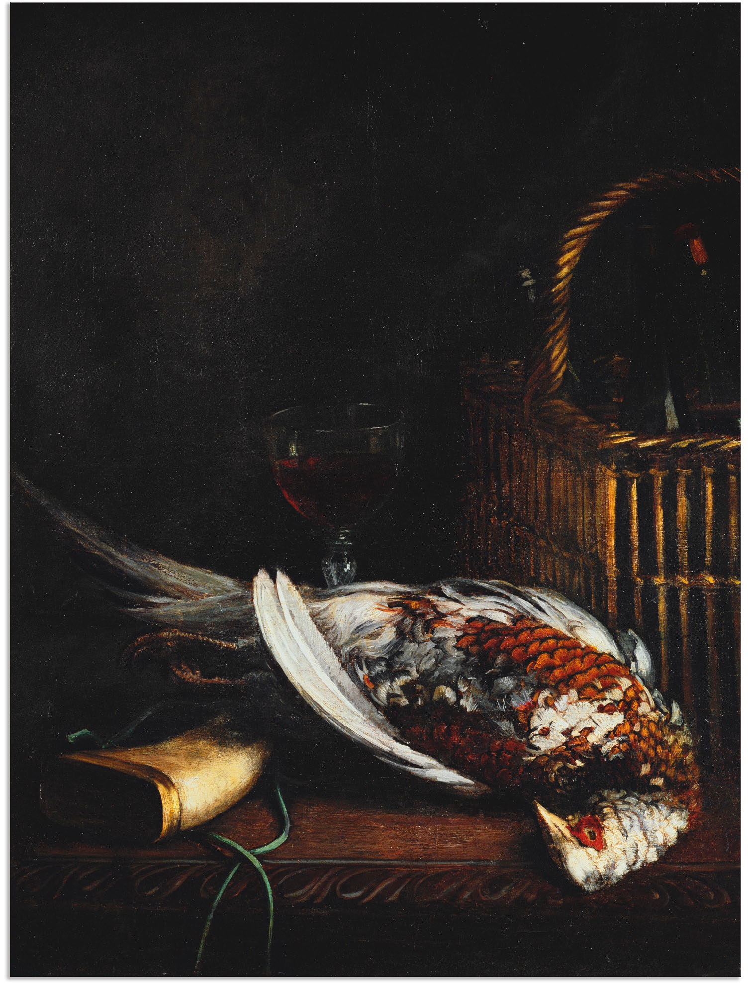 Image of Artland Wandbild »Stillleben mit Fasan.«, Arrangements, (1 St.), in vielen Grössen & Produktarten - Alubild / Outdoorbild für den Aussenbereich, Leinwandbild, Poster, Wandaufkleber / Wandtattoo auch für Badezimmer geeignet bei Ackermann Versand Schweiz