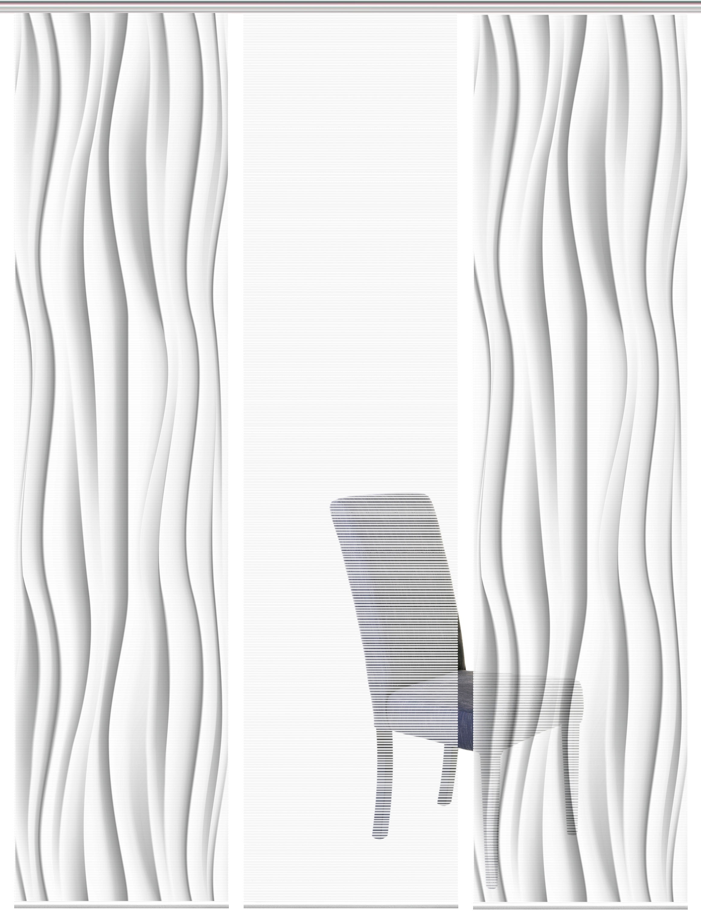 Vision S Schiebegardine »WELLO 3er SET« Paneelwagen 3 Stk. tlg. Bambus-Optik, Digital bedruckt