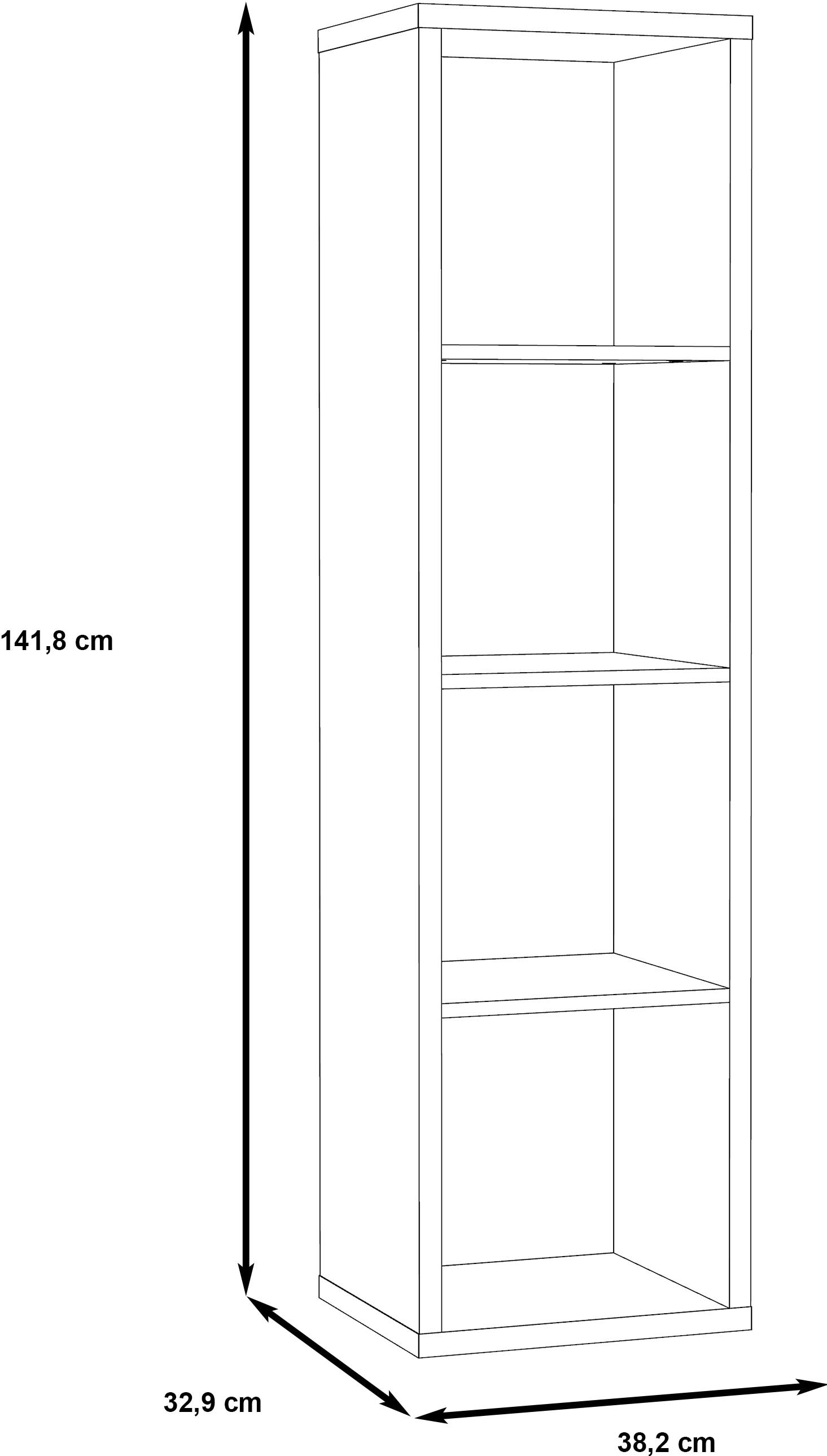 FORTE Standregal »Mauro, FSC®-zertifiziert« Fachgrösse 33x33cm, 4 Fächer