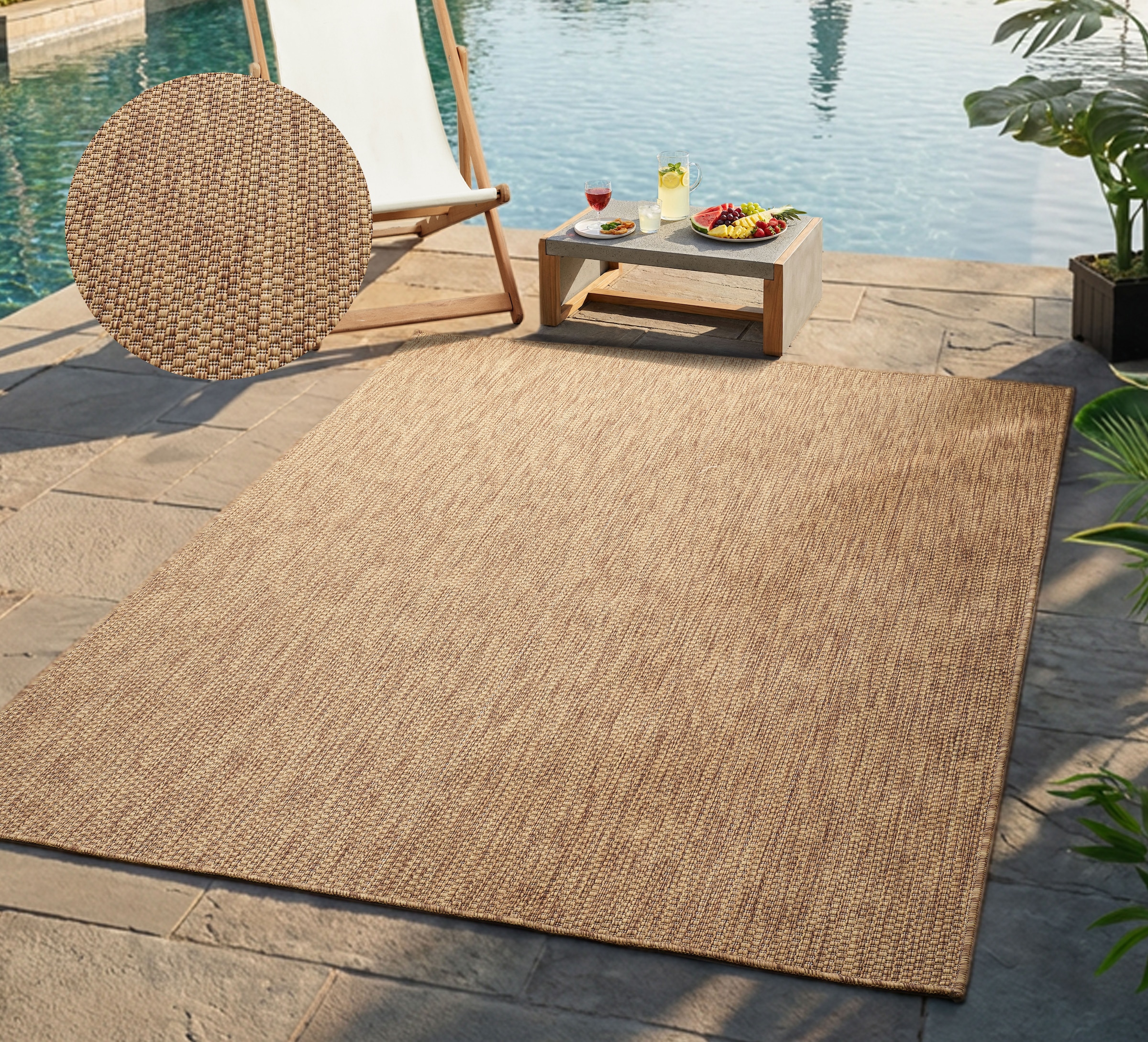 Image of Bruno Banani Teppich "Venezia, auch als Läufer" rechteckig 4 mm Höhe In- und Outdoor geeignet, Sisal-Optik, Wetterfest & UV-beständig