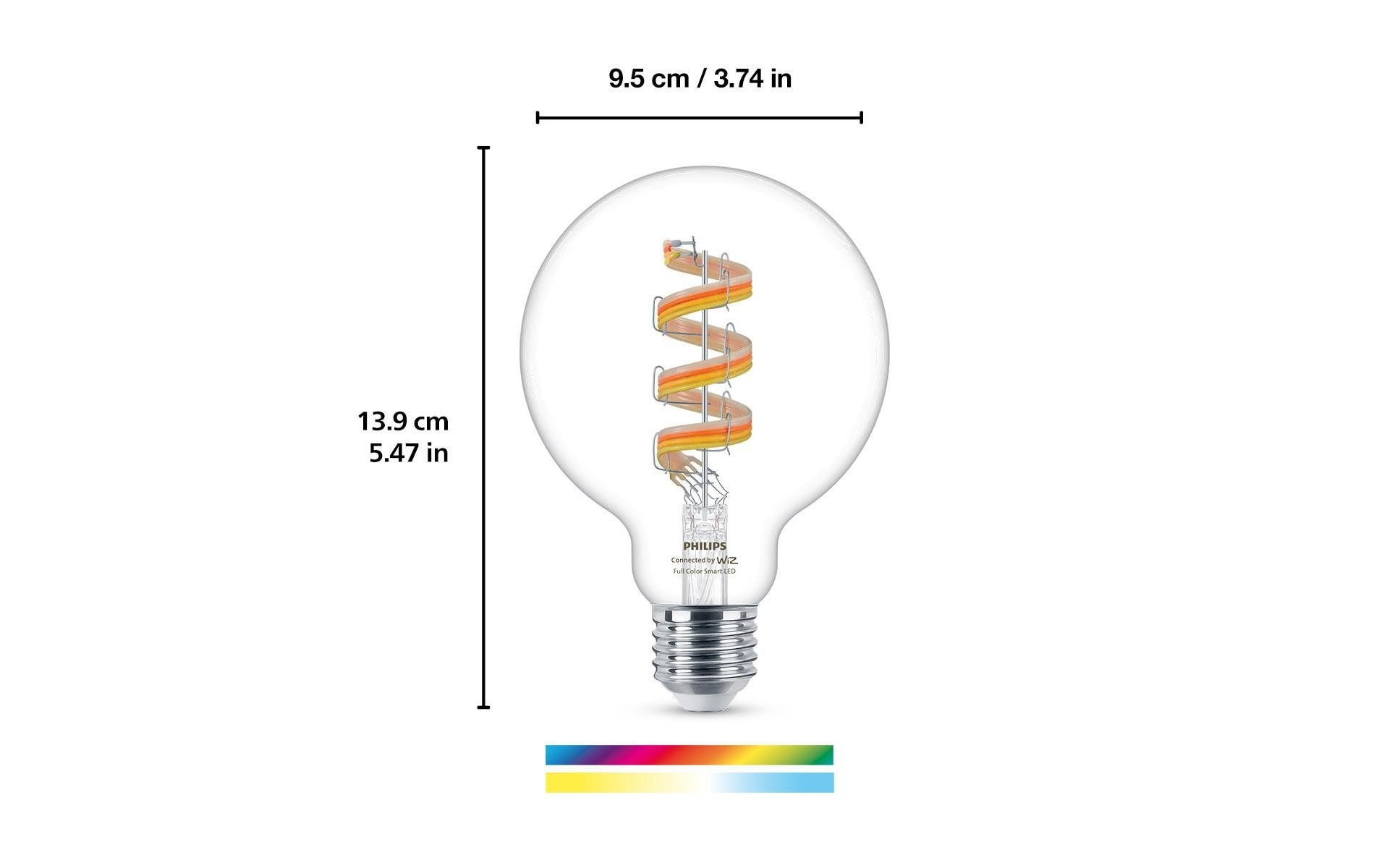 WiZ Smarte LED-Leuchte »6.3W 40W E27 G95« E27 Farbwechsler