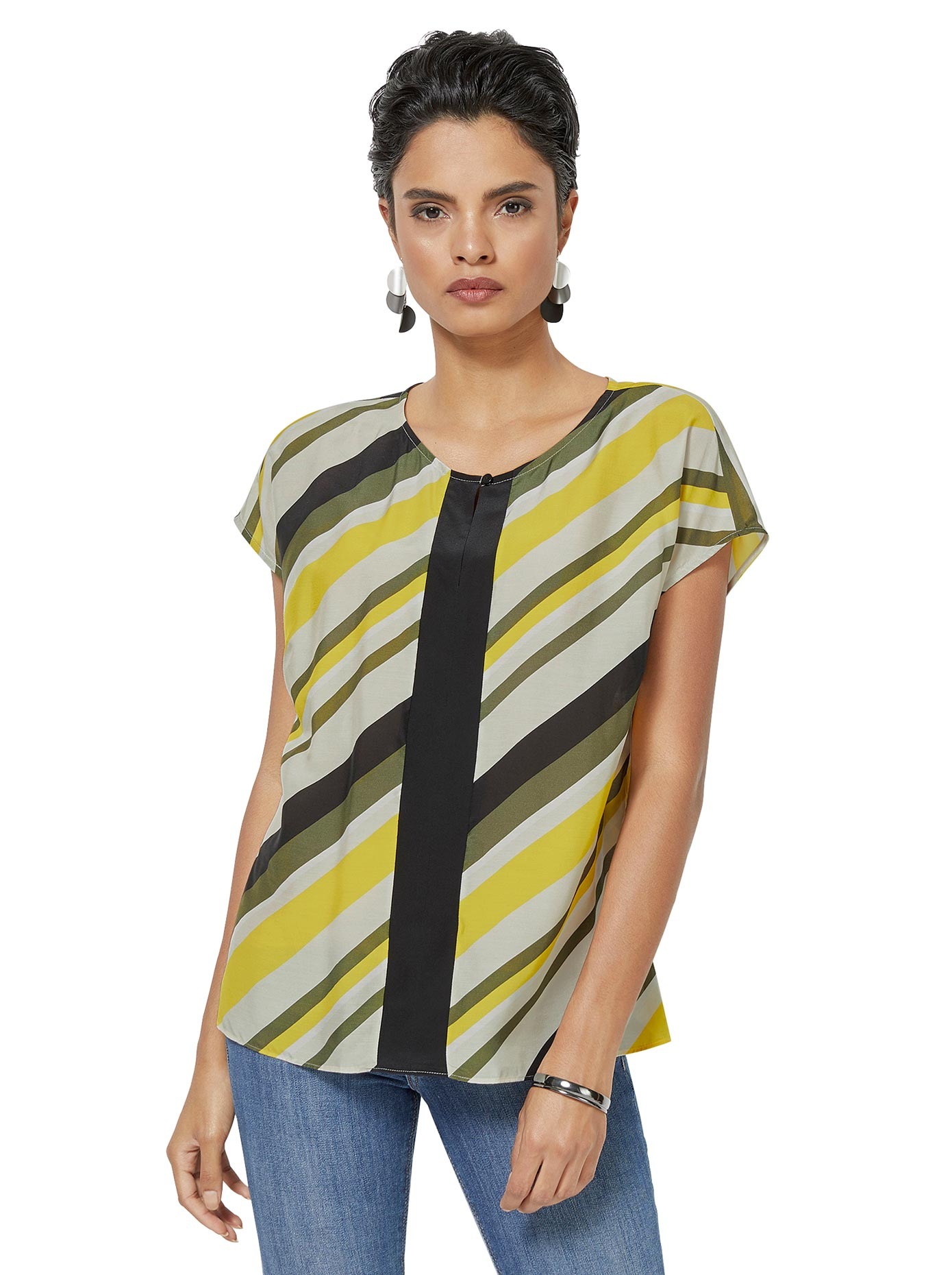 Bluse mit Seiden-Anteil