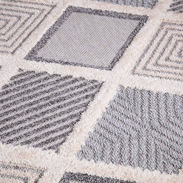 City 731«, rechteckig, Carpet Boho-Stil, »Valencia Raute-Muster, mit Sisal 3D-Effekt, Läufer Fransen,