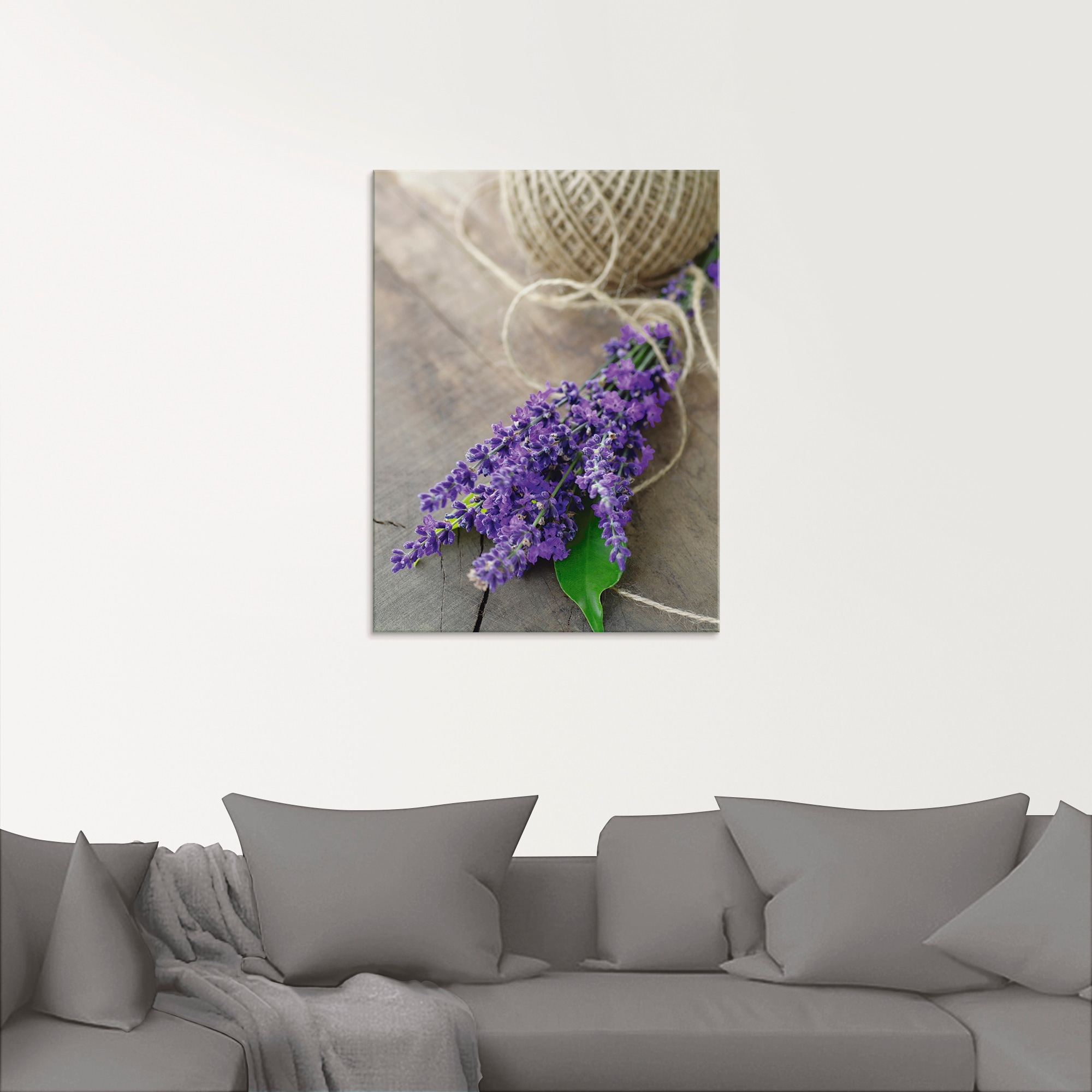 Grössen jetzt Artland Strauss«, kaufen (1 »Lavendel Blumen, verschiedenen St.), in Glasbild