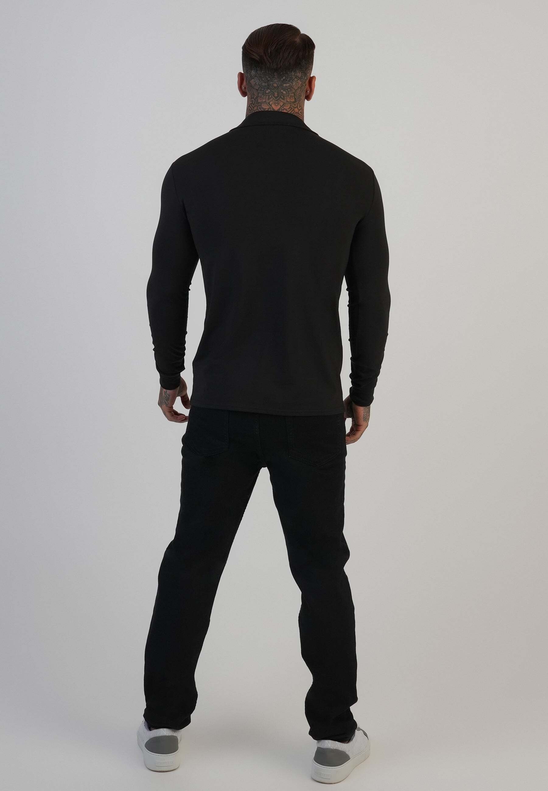 Siksilk Langarm-Poloshirt »Siksilk Langarmpolo Long Sleeve Revere Polo«
