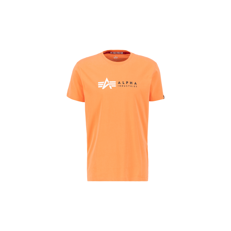 Alpha Industries , T-Shirt »Alpha Label T-Shirt« , orange , XL , Single Jersey Stoff