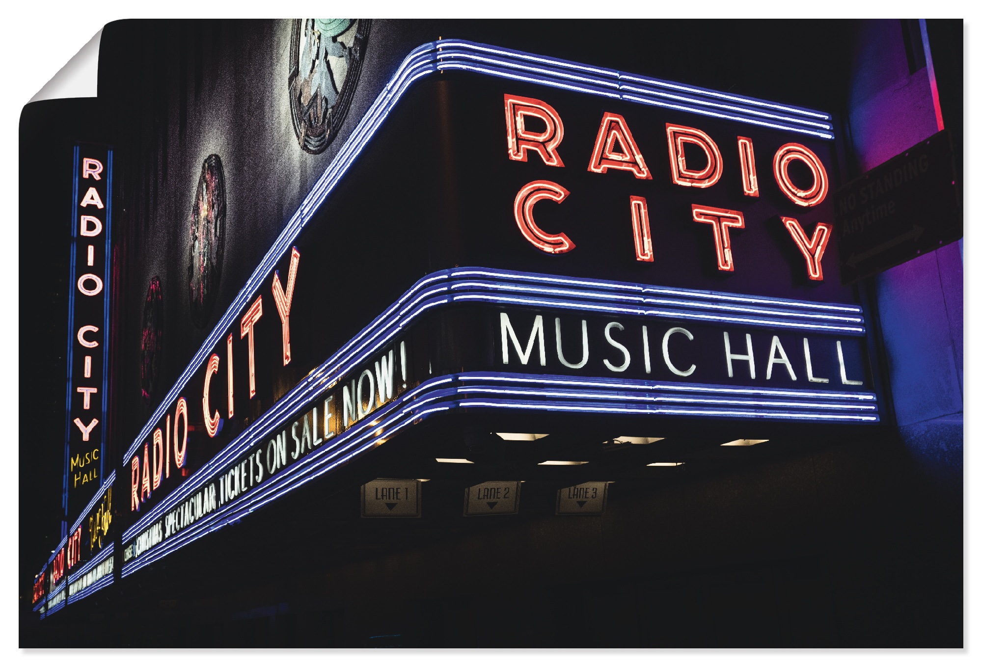 Image of Artland Wandbild »Radiocity«, Amerika, (1 St.), in vielen Grössen & Produktarten - Alubild / Outdoorbild für den Aussenbereich, Leinwandbild, Poster, Wandaufkleber / Wandtattoo auch für Badezimmer geeignet bei Ackermann Versand Schweiz