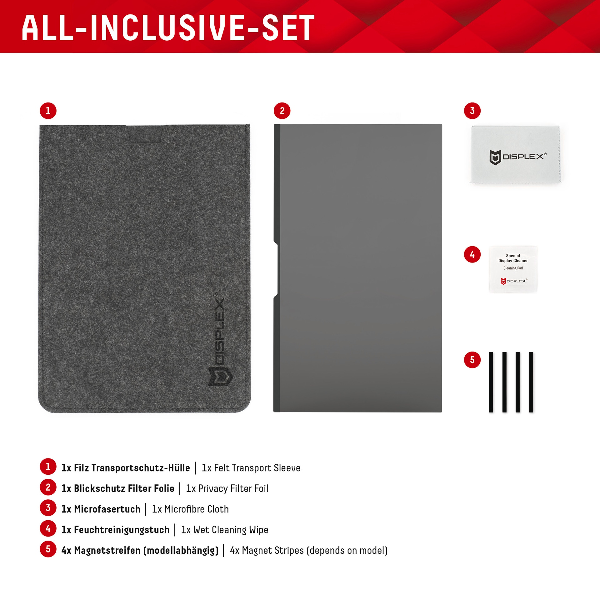 Displex Displayschutzfolie »Tablet Privacy Safe«, für Apple iPad 10,2 (7/8/9 Gen), Blickschutzfolie, Schutzfolie, Bildschirmschutz, kratz- & stossfest