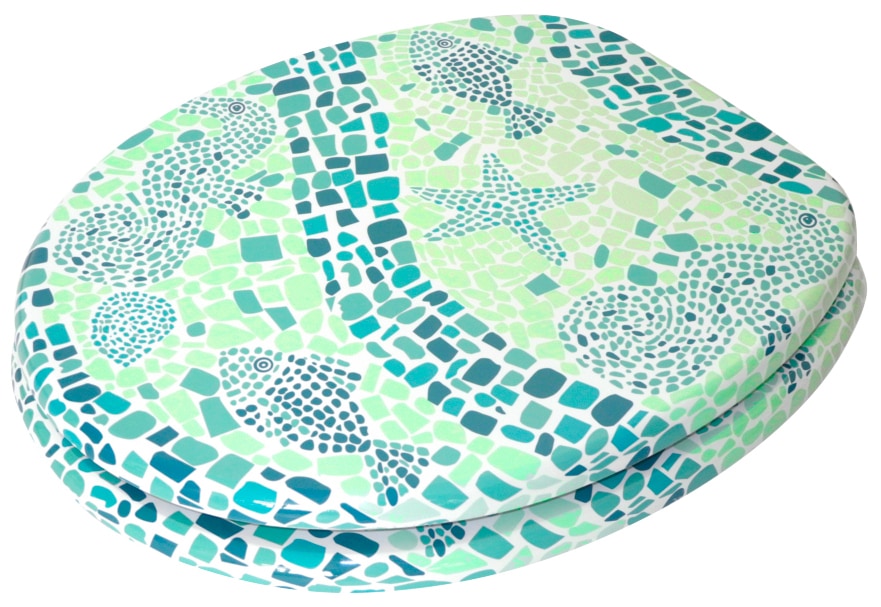 Sanilo WC-Sitz »Mosaic World Green« mit Absenkautomatik