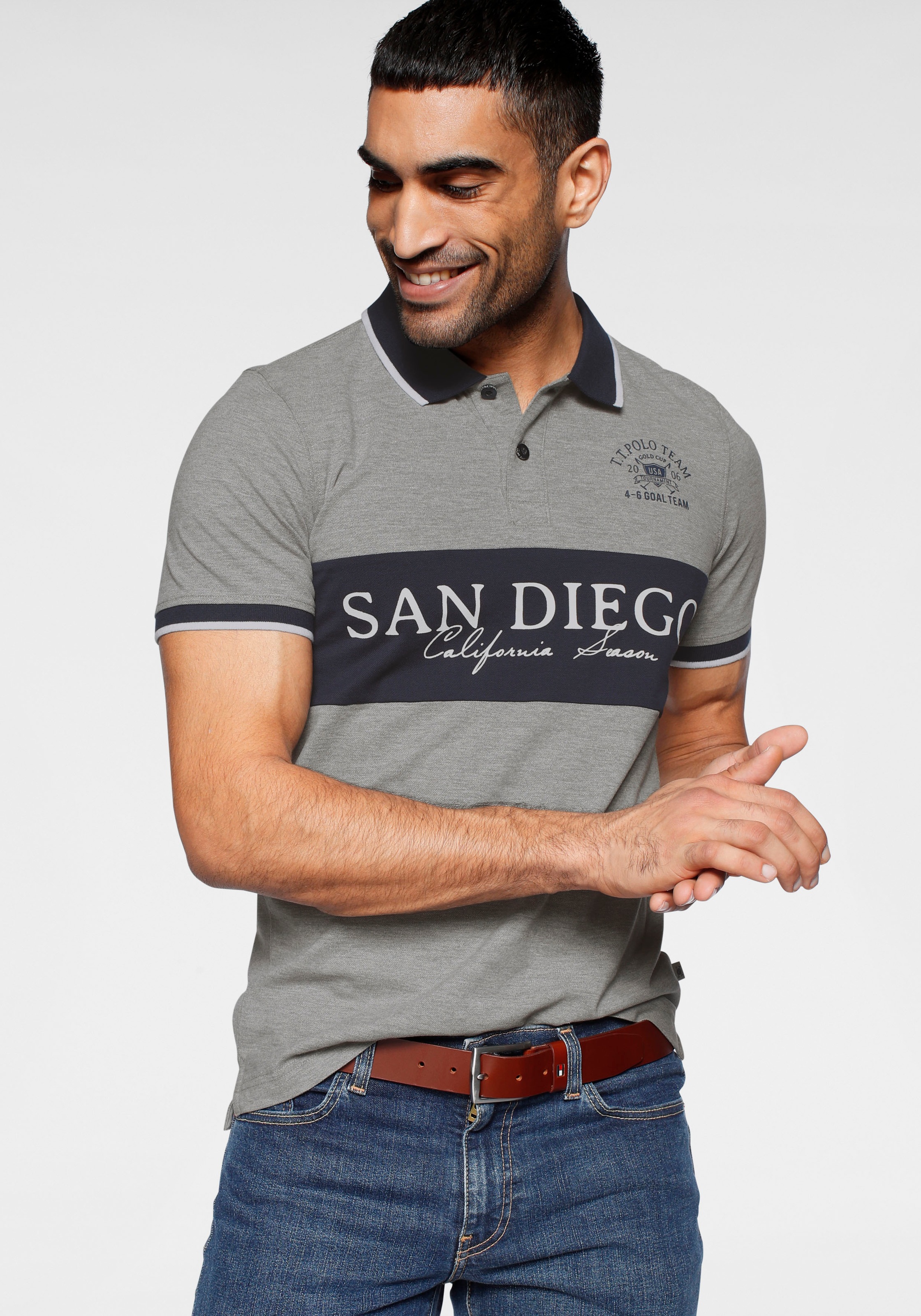 Image of TOM TAILOR Polo Team Poloshirt, mit starken Kontrastdetails bei Ackermann Versand Schweiz