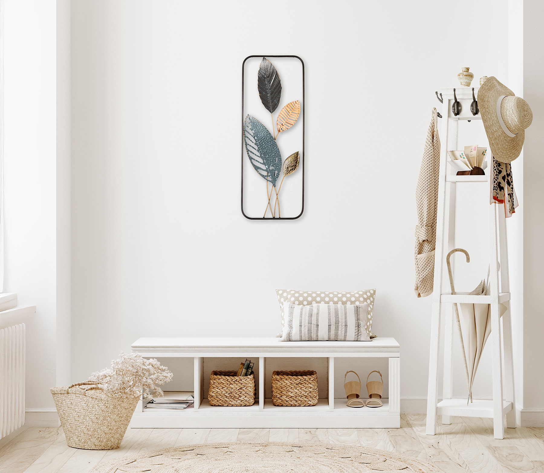 Bönninghoff Metallbild »BLÄTTER 29x74 cm – Deko modern« Blätter | Blätterbilder | Pflanzen Wanddekoration