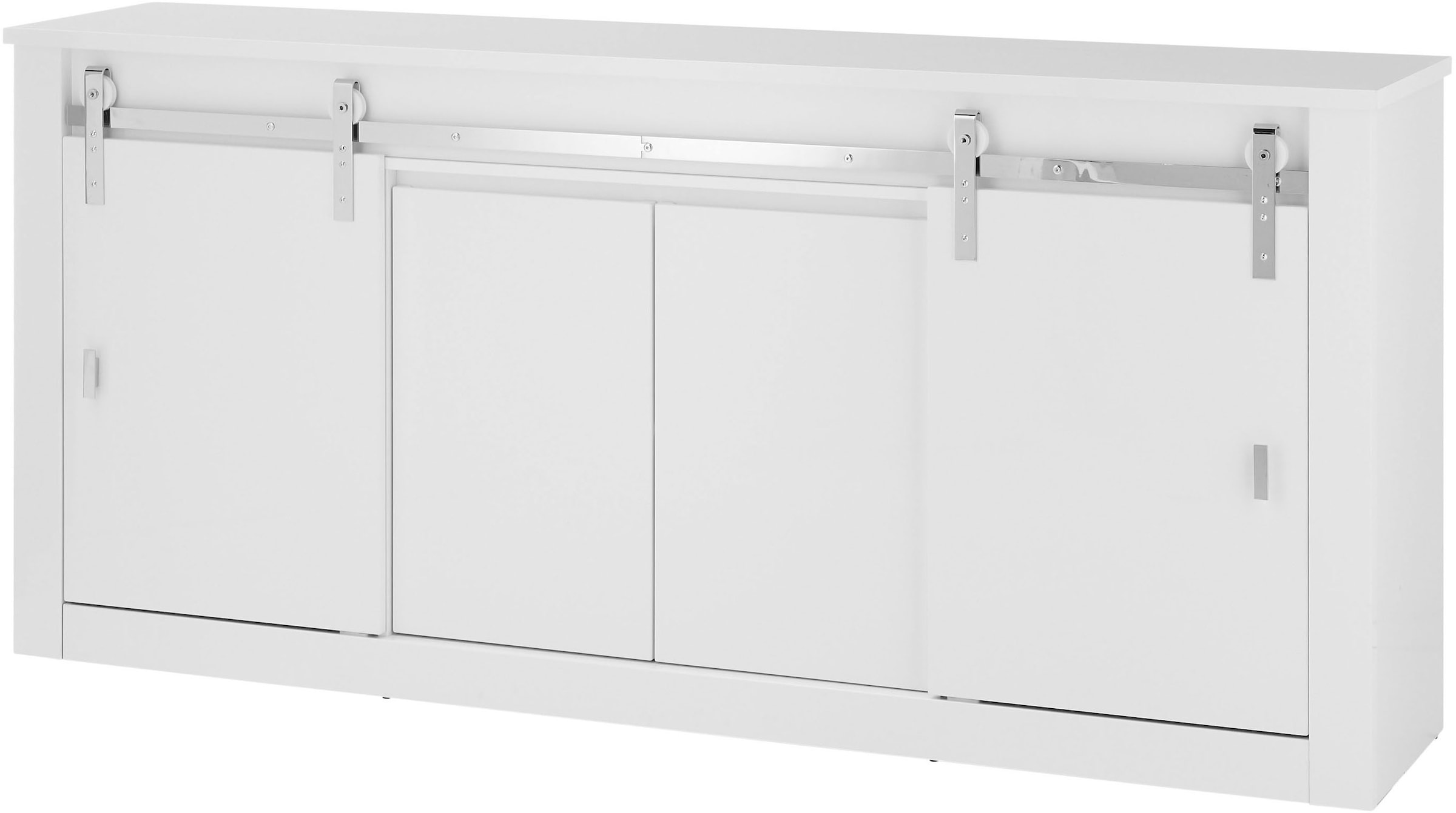 Image of Home affaire Sideboard "Daytona, moderner Schrank, zeitlose Kommode, 201 cm breit" mit Schiebetürenbeschlag in Chrom-Optik, ausreichend Stauraum