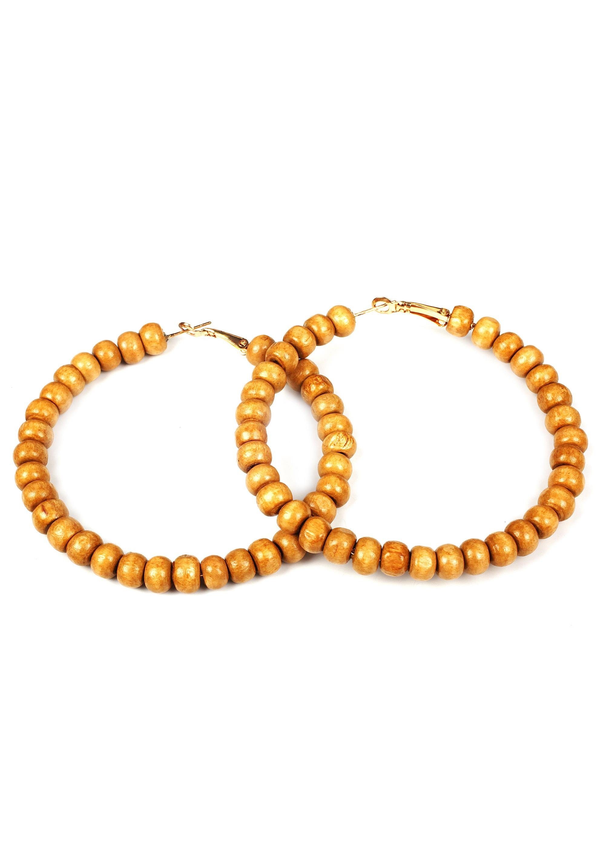 Image of J.Jayz Paar Creolen »rund, trendig und modern«, mit Holzperlen bei Ackermann Versand Schweiz