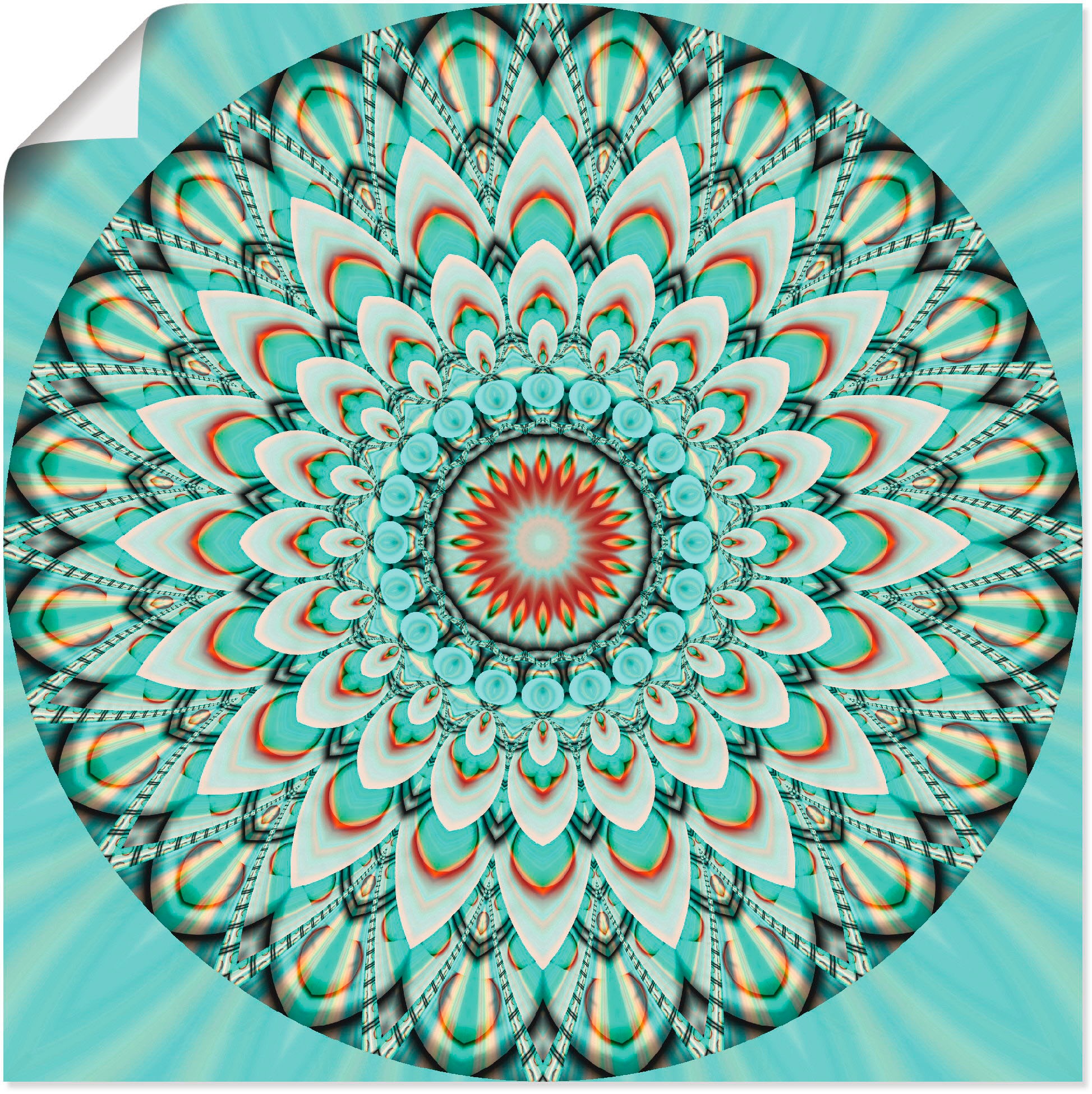 Image of Artland Wandbild »Mandala Integrität«, Muster, (1 St.), in vielen Grössen & Produktarten - Alubild / Outdoorbild für den Aussenbereich, Leinwandbild, Poster, Wandaufkleber / Wandtattoo auch für Badezimmer geeignet bei Ackermann Versand Schweiz