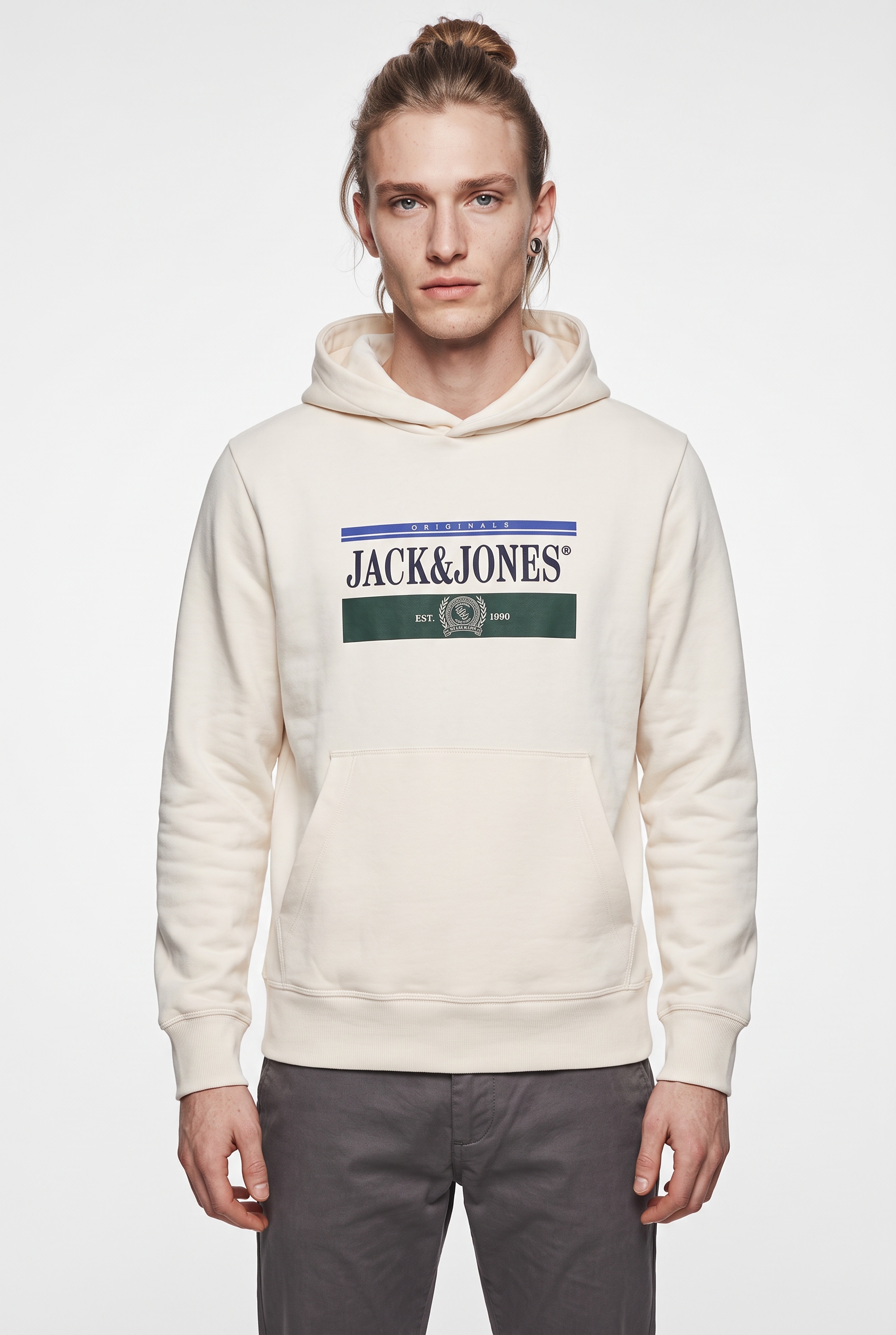 Image of Jack & Jones Kapuzensweatshirt "JORFREDERIKSBERG GRAPHIC BOX SWEAT HOOD", Baumwollmischung, regular fit