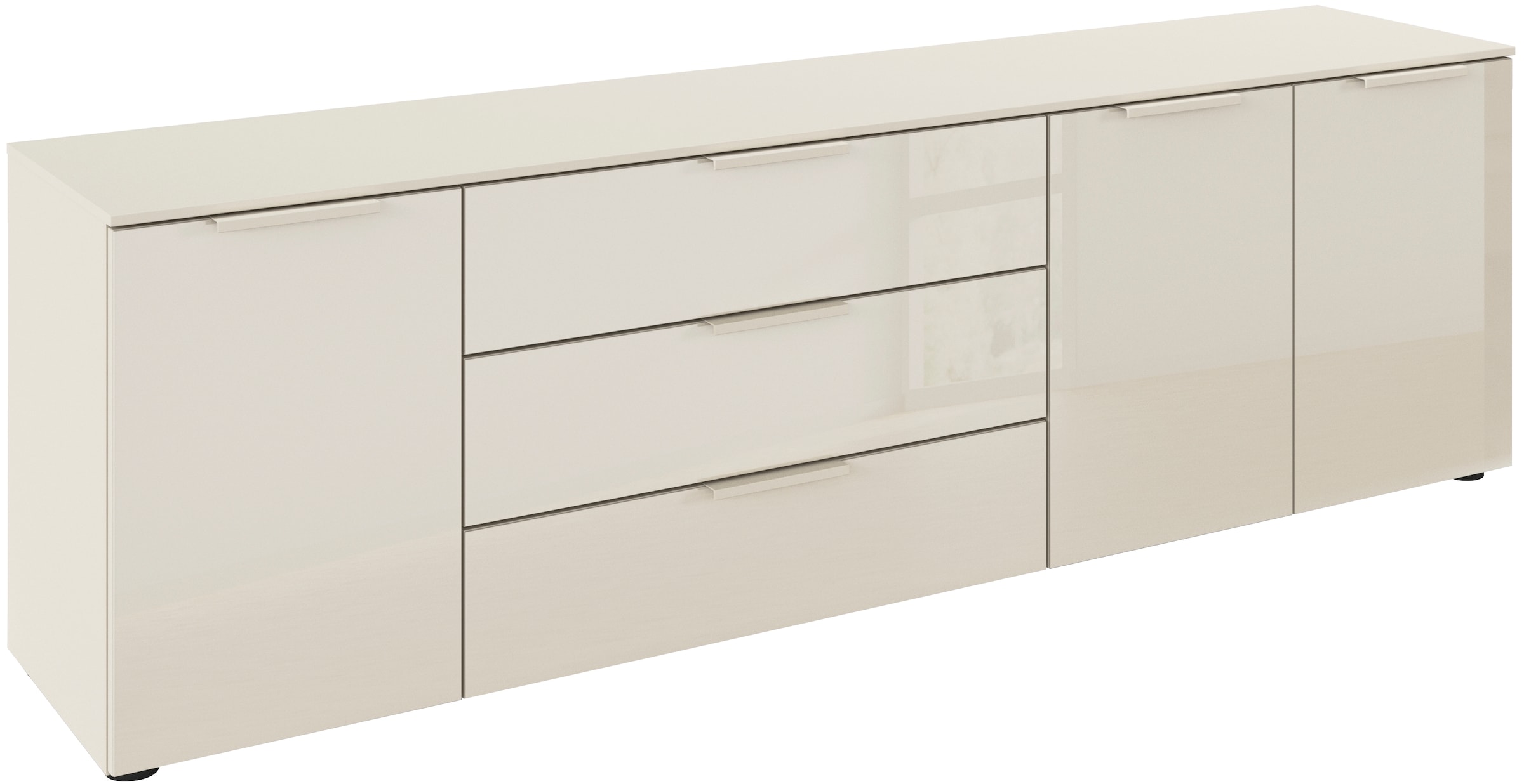 Image of rauch Kombikommode "Kommode Türkommode Sideboard Kombikommode FLIPP mit Glasfront" Breite 200 cm mit 2 Einlegeböden, 3-türig mit 3 Schubladen und Soft-Close-Funktion sowie Glasfront