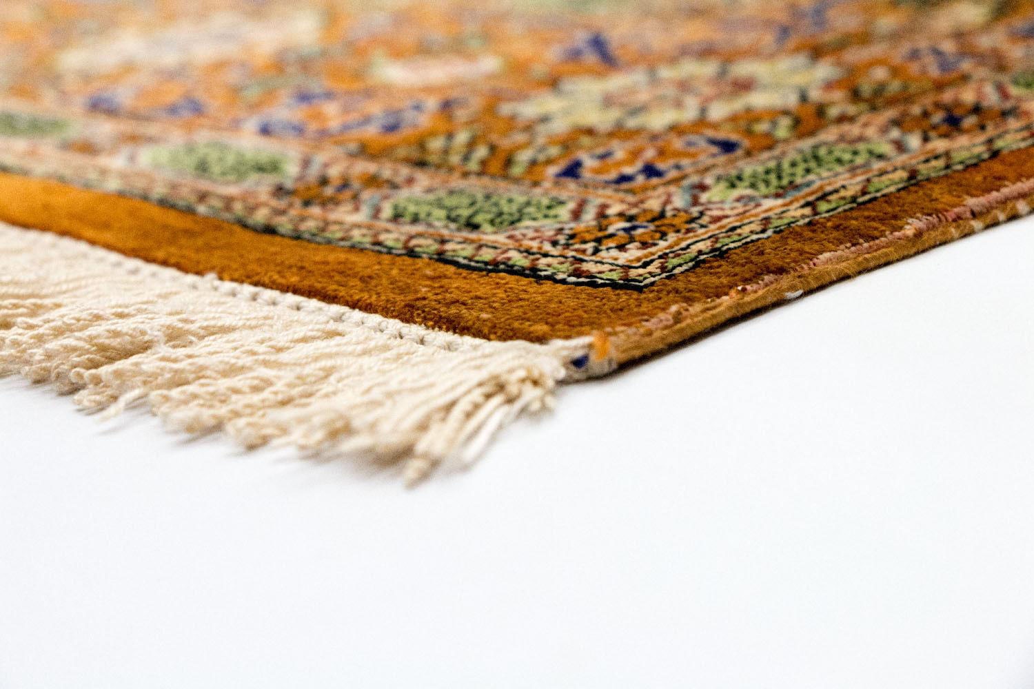 morgenland Teppich »Ghom Seide Teppich handgeknüpft mehrfarbig«, rechteckig