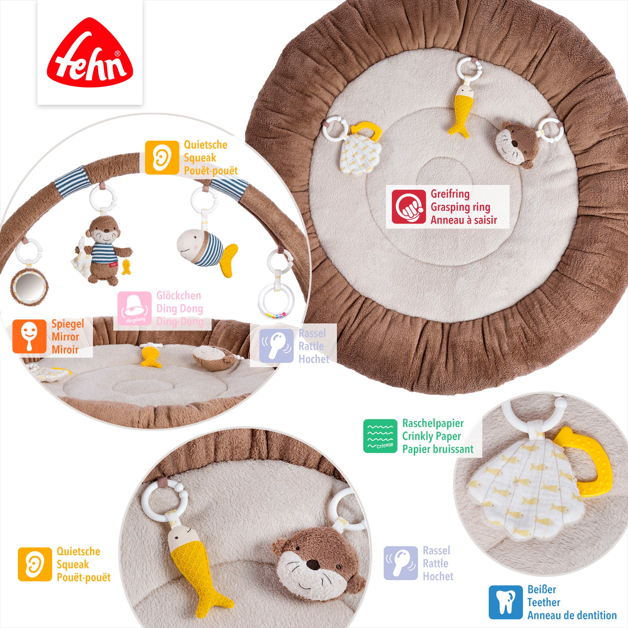 Fehn Baby Gym »Otter Theo, 3-D-Activity-Nest Otter«