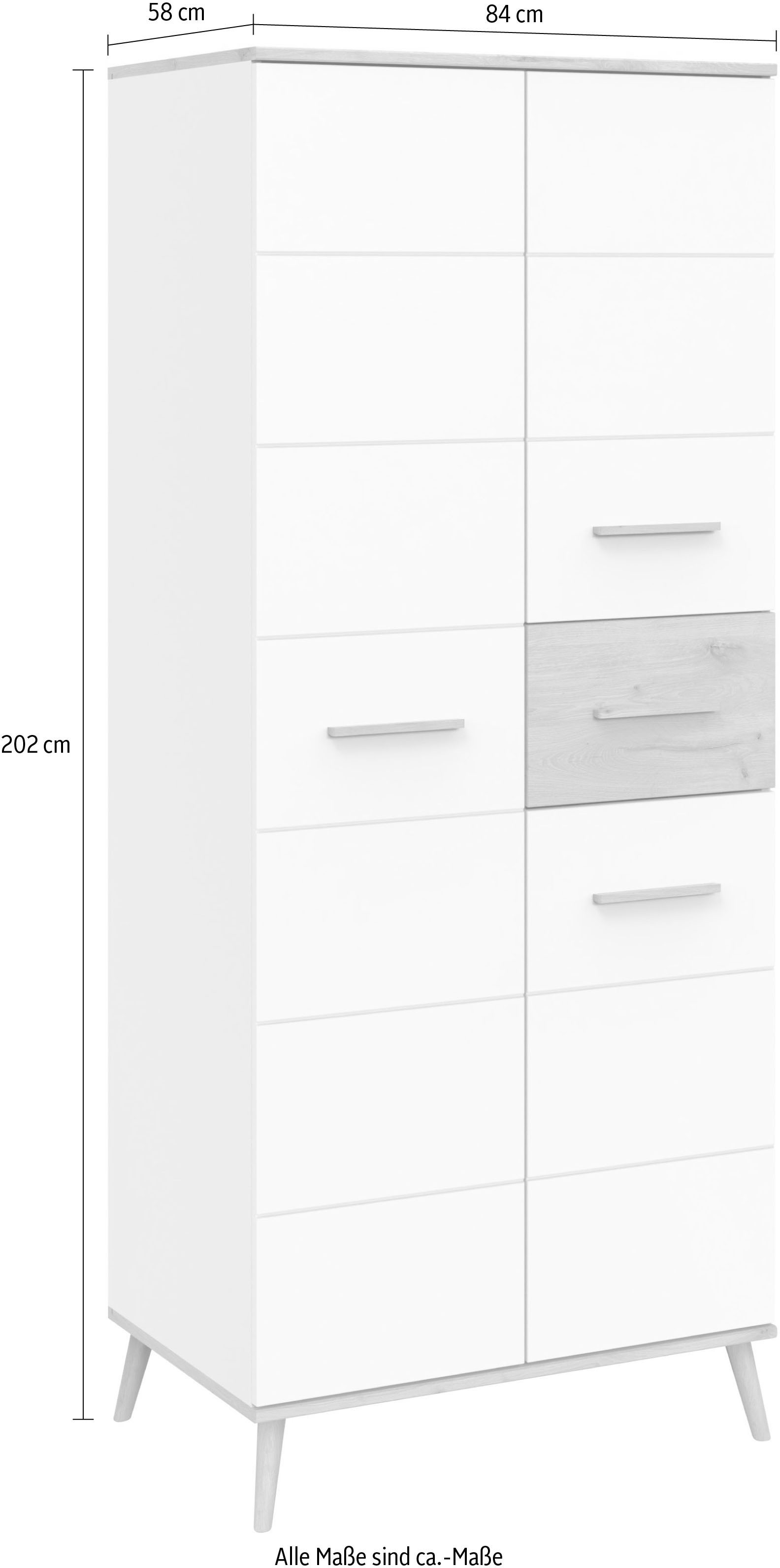 Wimex Kleiderschrank »Fehmarn« Mit Massivholzfüssen