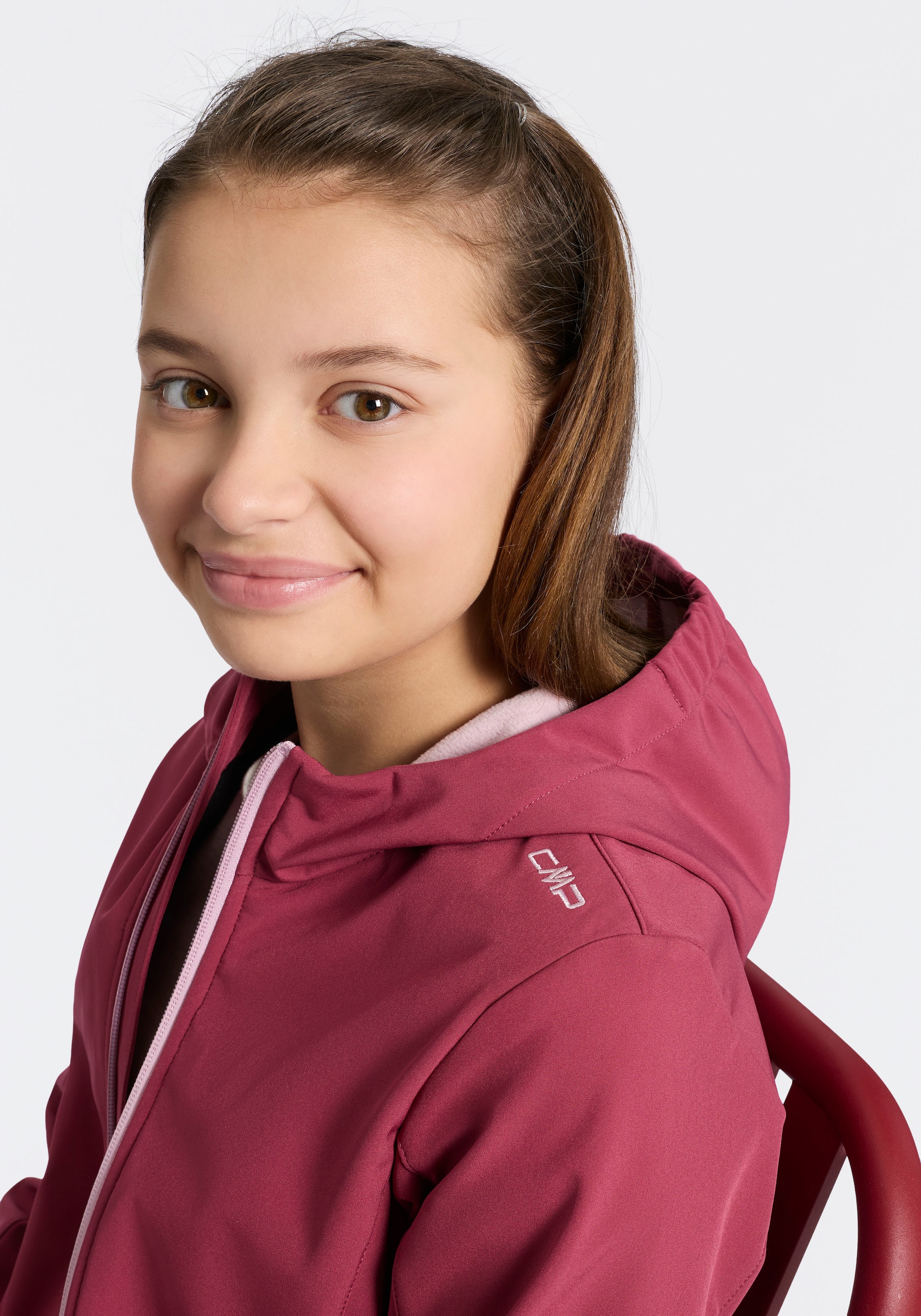 CMP Softshelljacke »KID G  SOFTSHELL JACKET« mit Kapuze für Kinder, mit Kapuze, atmungsaktiv, wasserabweisend, windabweisend