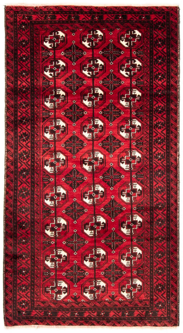 Image of morgenland Hochflor-Läufer »Belutsch Durchgemustert Rosso scuro 202 x 110 cm«, rechteckig, 0,8 mm Höhe, Handgeknüpft bei Ackermann Versand Schweiz