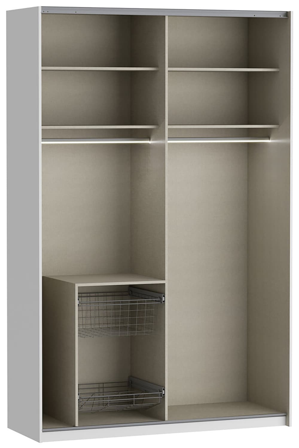 FORTE Schwebetürenschrank »Fittio. Made in Europe, 2 Schiebetüren, modernes Design« Höhe 2,35 mtr, stehende Montage, Spiegel