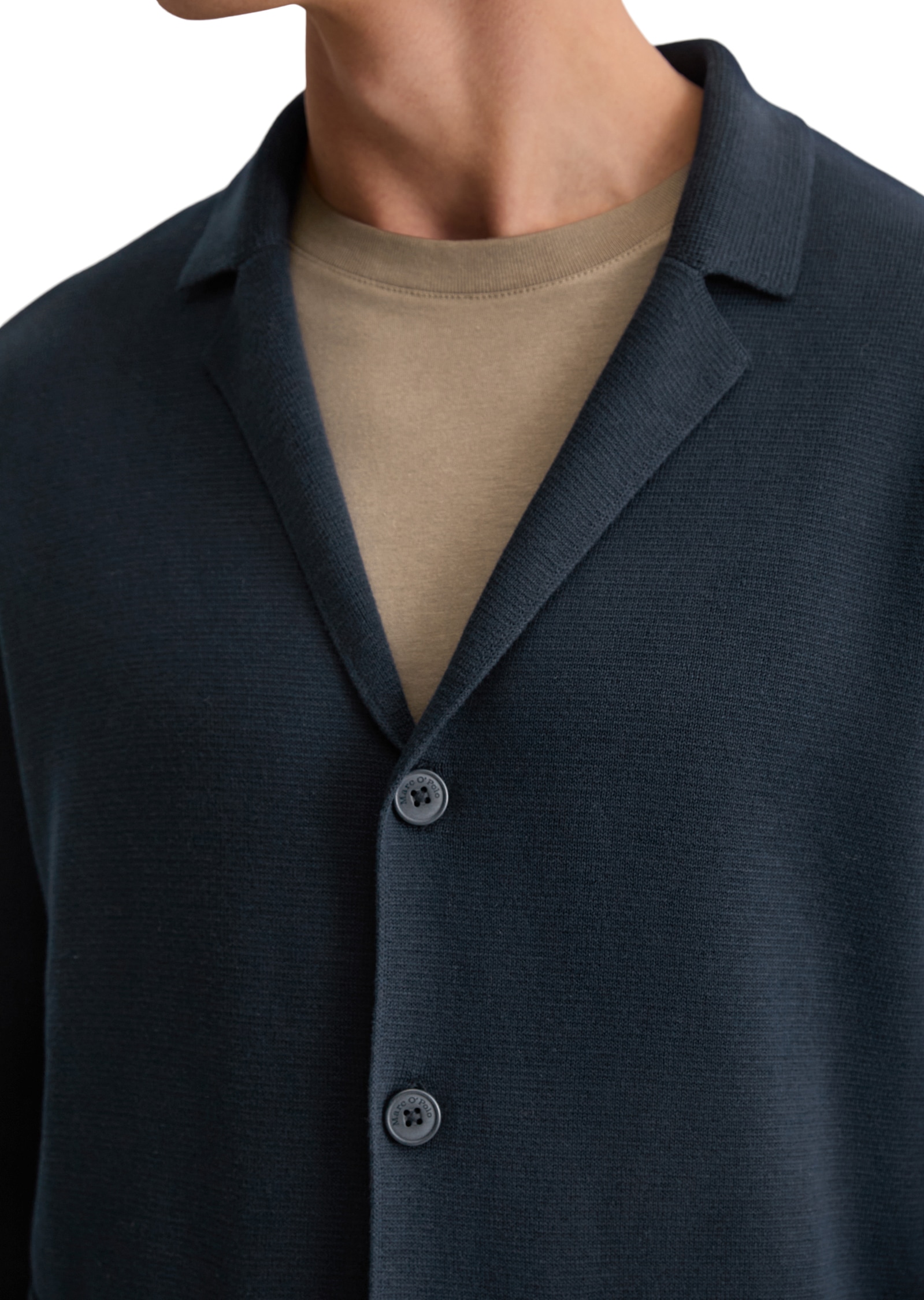 Marc O'Polo Veste en tricot regular fit, aus Bio-Baumwolle