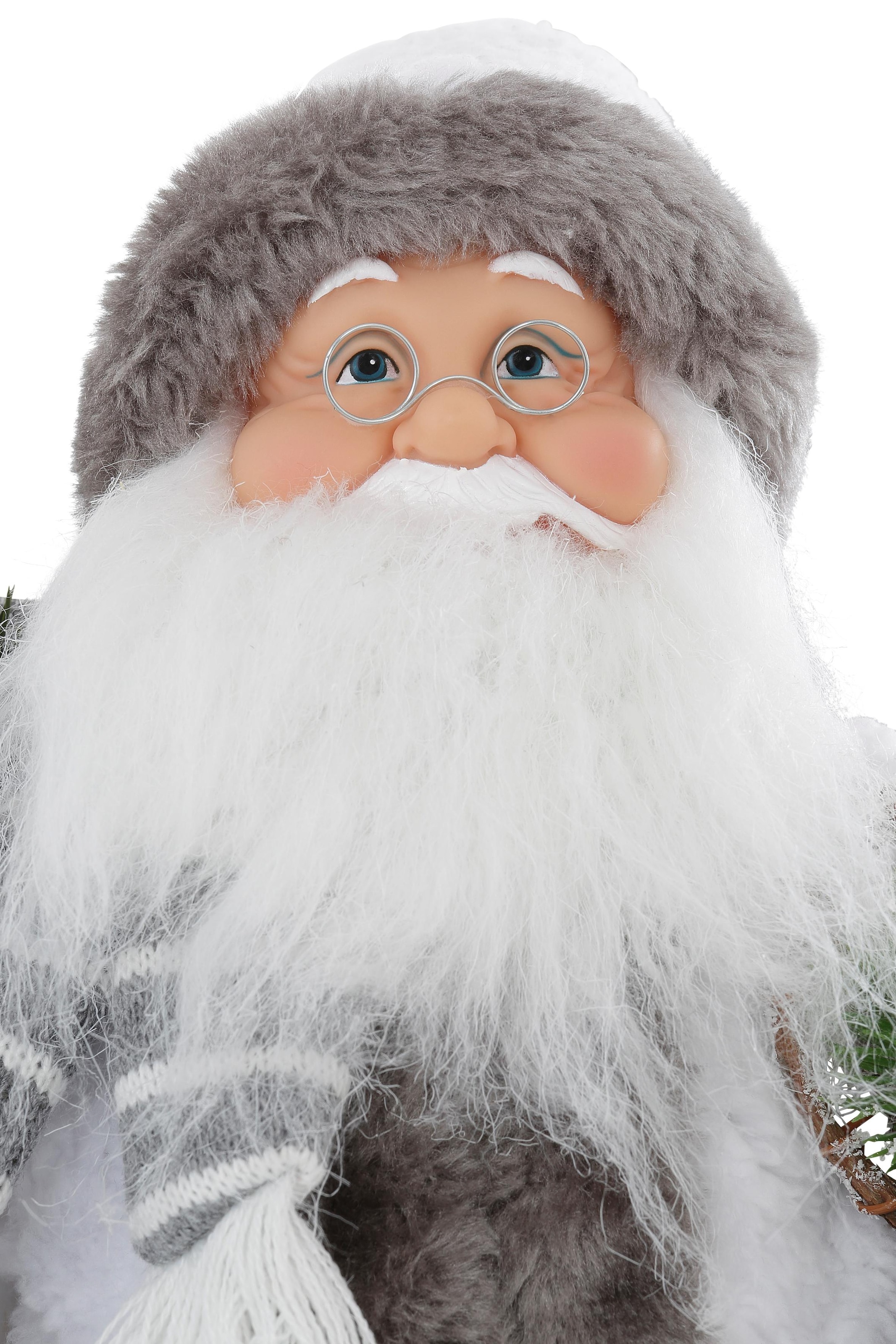 - und Weihnachtsmann HOMECOLLECTION günstig »Santa weissem Mantel kaufen HOSSNER Laterne«, mit Weihnachtsdeko