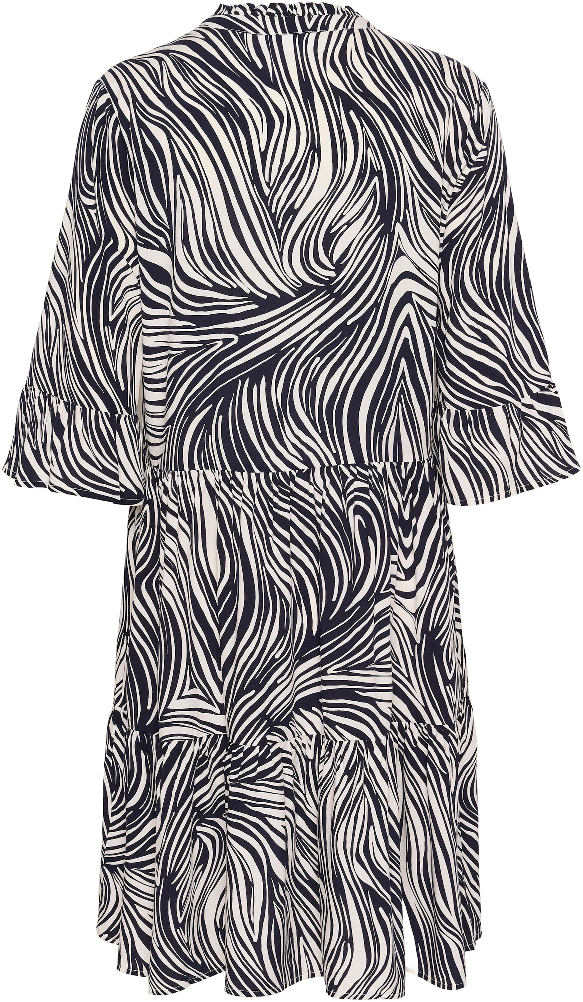 Saint Tropez Blusenkleid »EdaSZ Dress« Sommerkleid, Tunikakleid mit Volant und 3/4 Ärmel