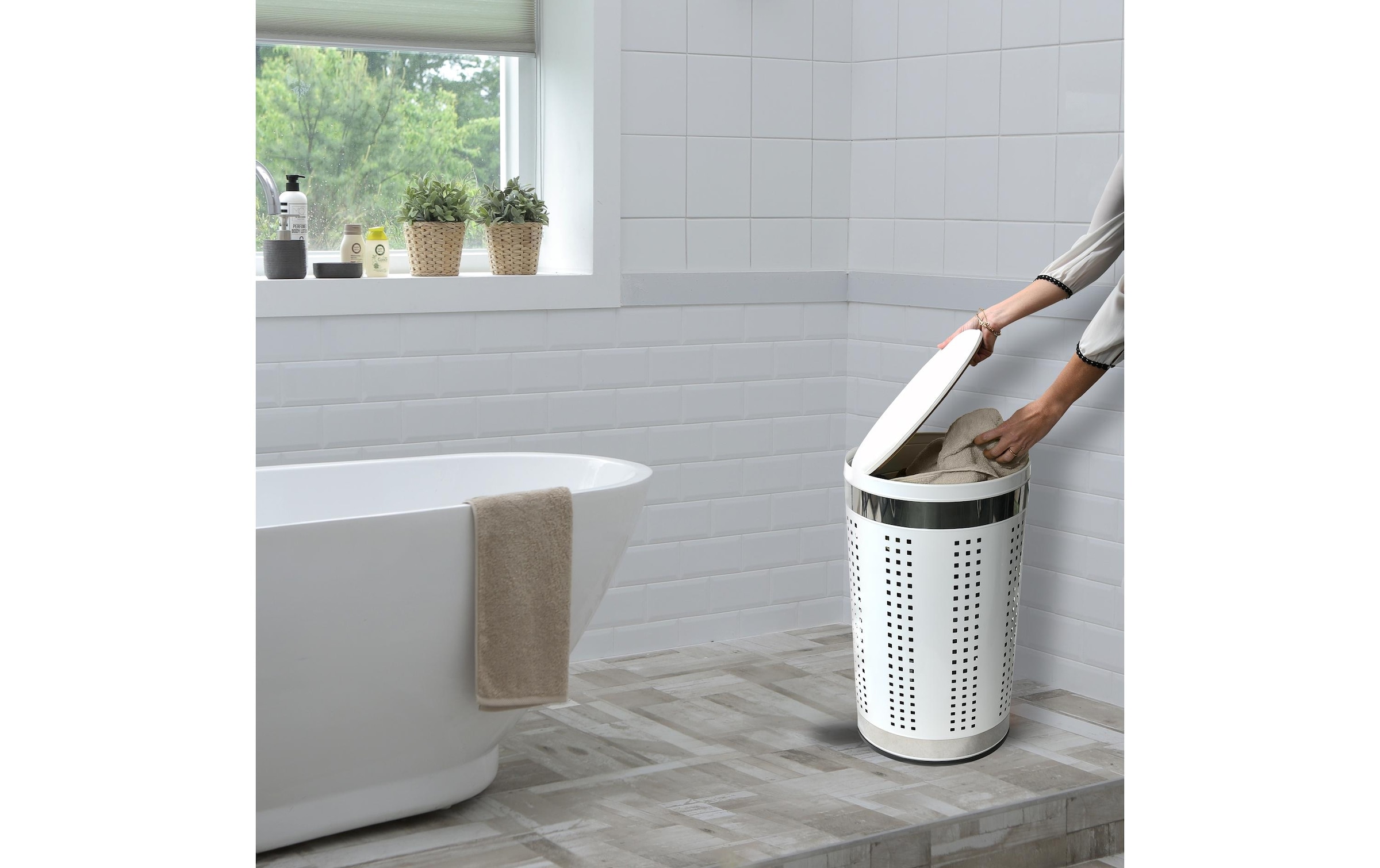 MSV Wäschekorb »MSV Wäschekorb 46 l, Weiss«