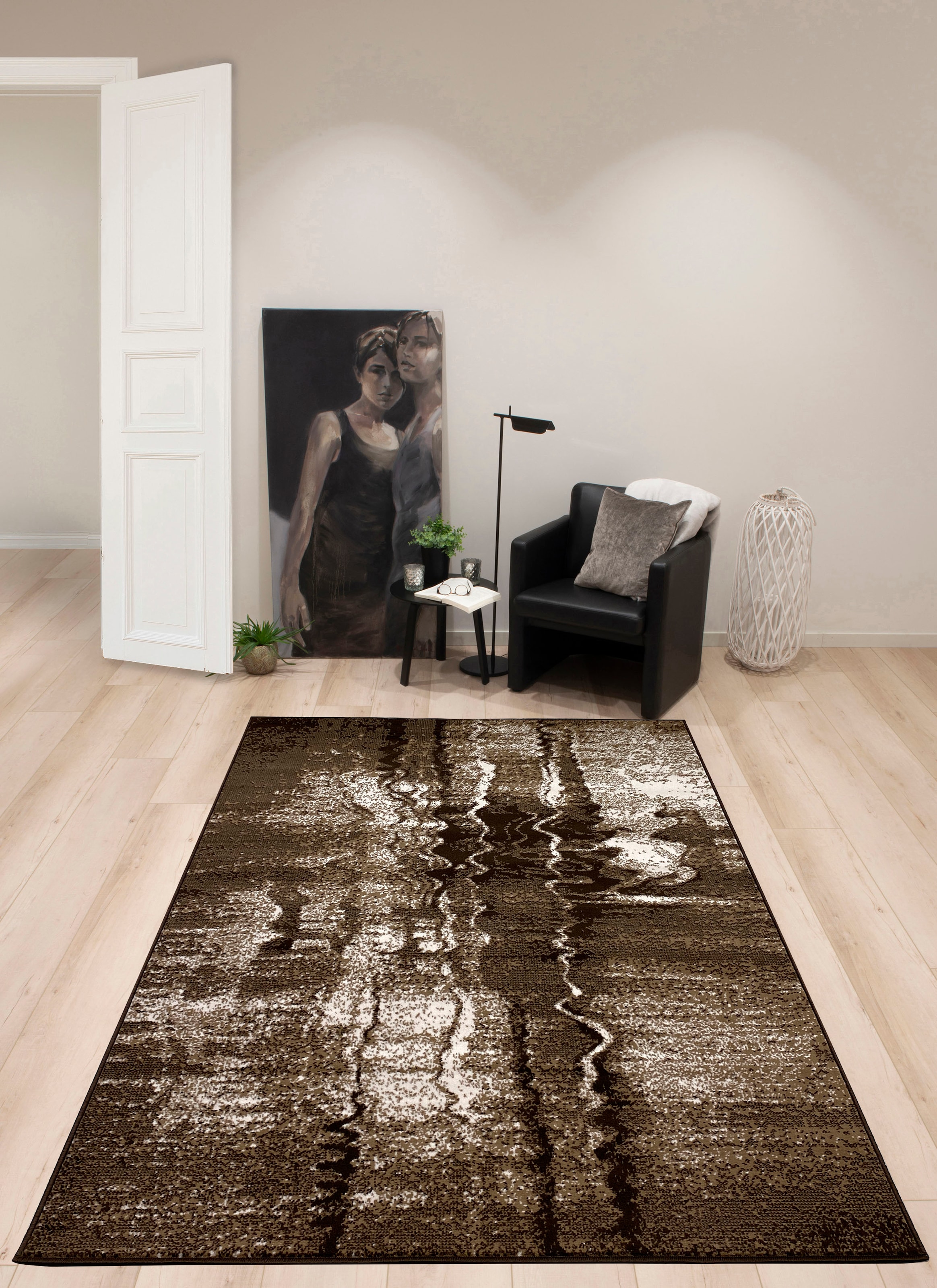♕ my home Teppich »Izabelle«, rechteckig, modernes Design, Kurzflor-Teppich  im Vintage-Design versandkostenfrei auf