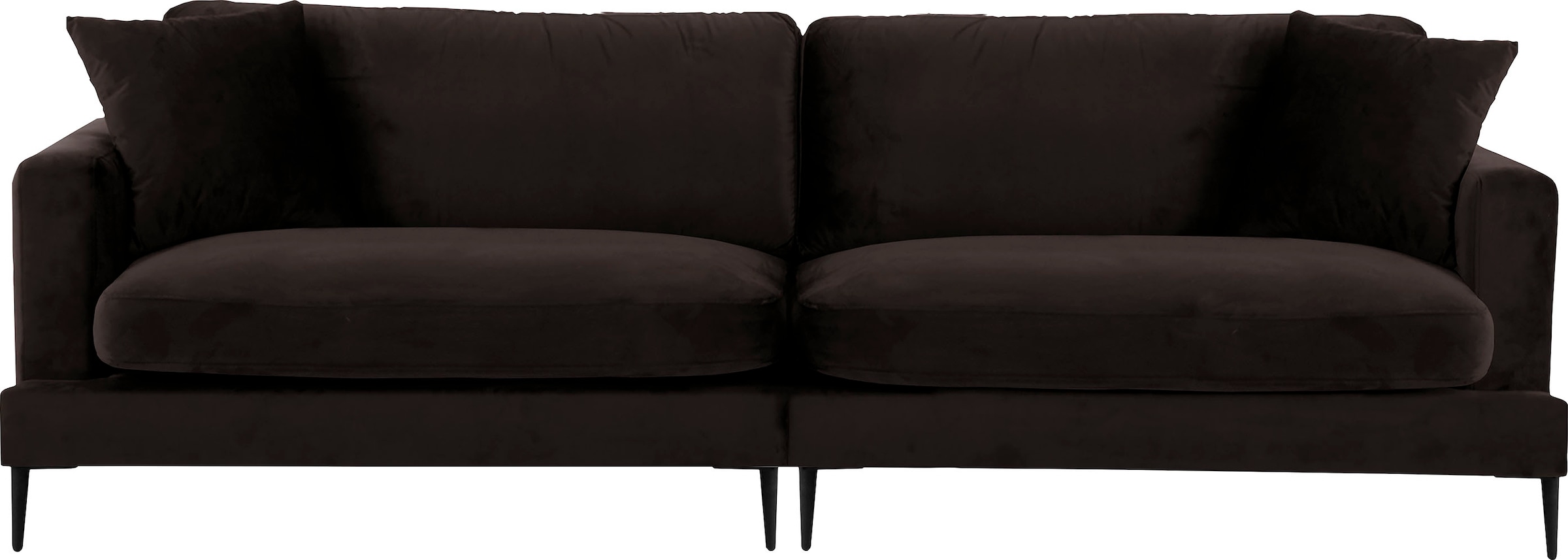 Home affaire Big-Sofa »Cozy elegantes Designsofa, Masse B/T/H: 252/97/80 cm« mit losen Kissen und Metallbeinen