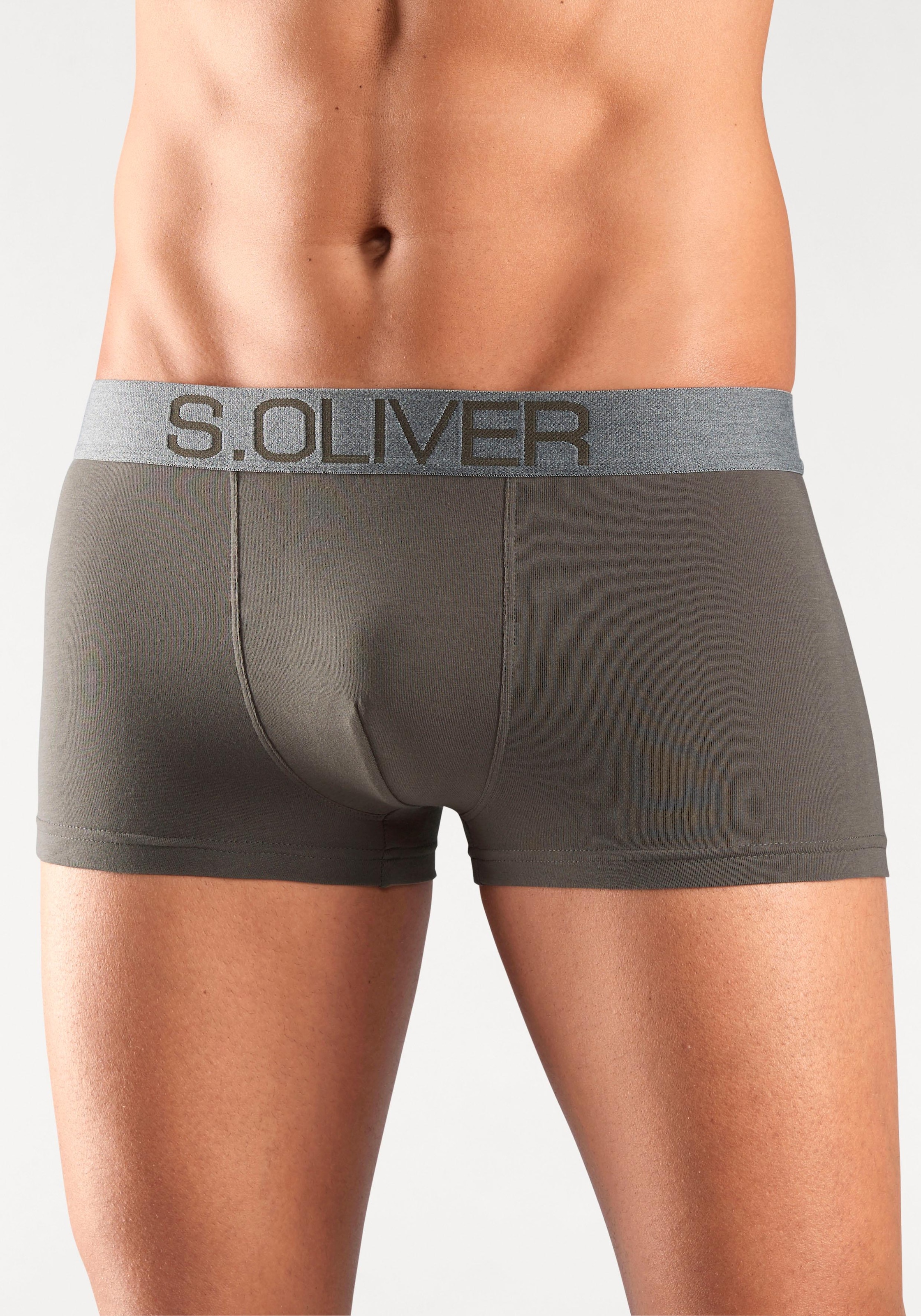 s.Oliver Hipster, (Packung, 4 St.), knapp sitzende Boxershorts für Herren aus Baumwoll-Mix