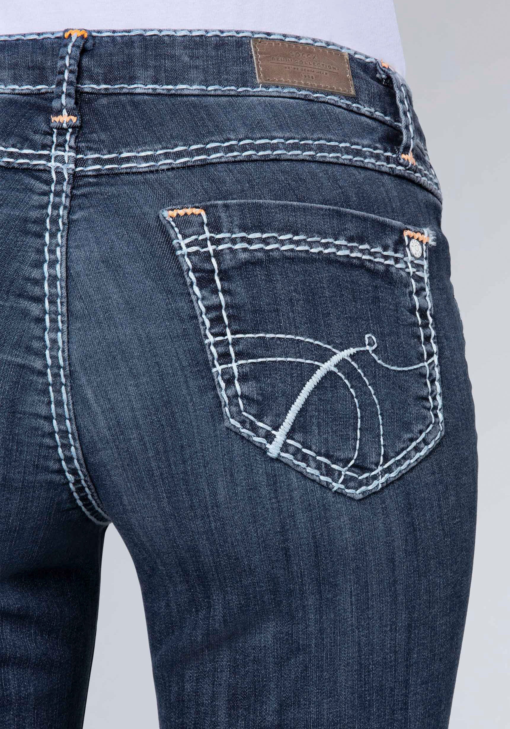 SOCCX Regular-fit-Jeans Acheter »RO:MY«, mit prix à un hellen bon Stepp-Nähten