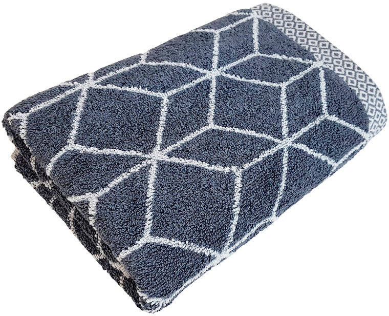 Image of framsohn frottier Handtuch Set "Design Jacquard Prisma" mehrfarbig gewebtem Saum, hergestellt in Österreich