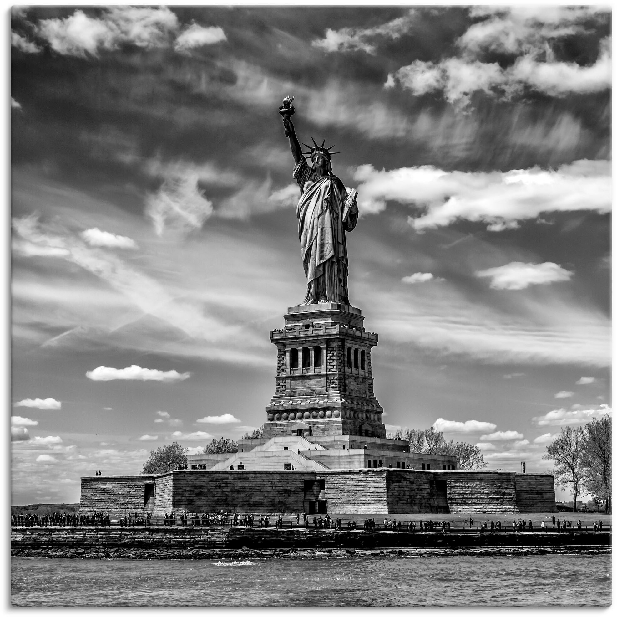 Image of Artland Leinwandbild "New York City Freiheitsstatue" Amerika 1 Stk. tlg. auf Holzrahmen gespannt