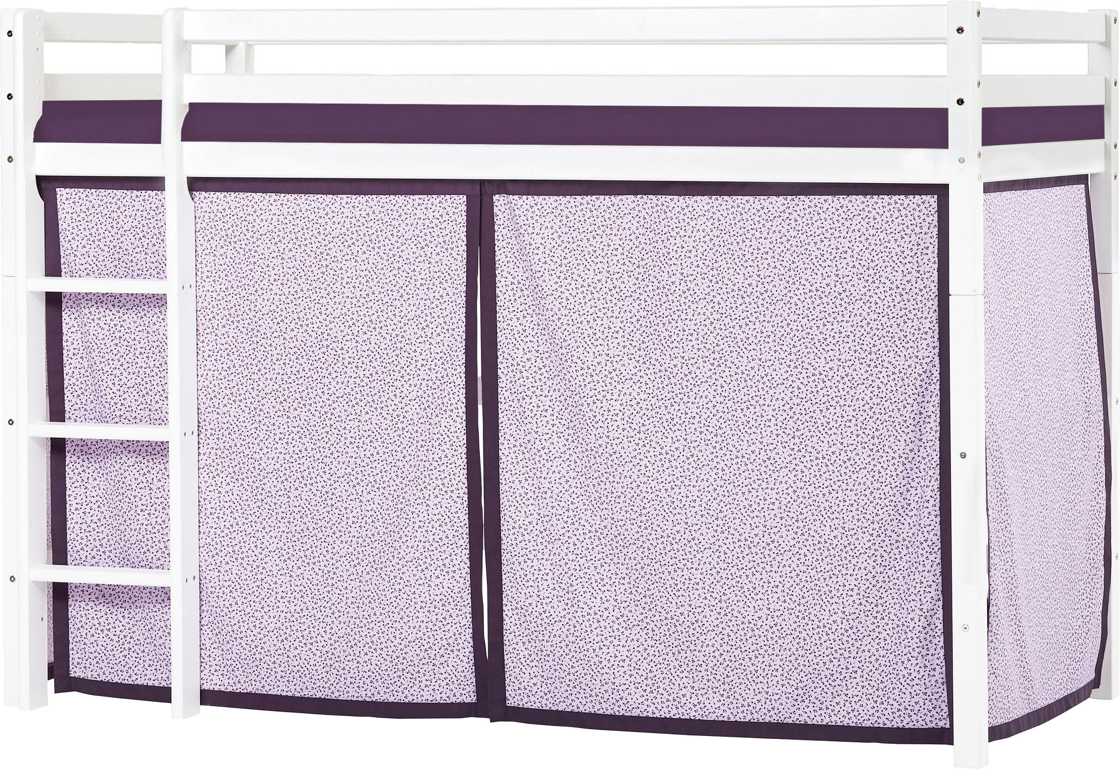 Image of Hoppekids Hochbett »«Beautiful Bloom»«, (Set), Massiv m. Vorhang umbaubar in Einzelbett bei Ackermann Versand Schweiz