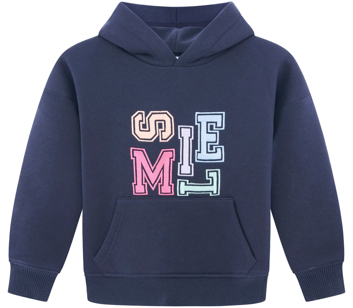 Zwillingsherz Hoodie »"Smile" Kids«, mit bunten Buchstaben im verspieltem Design