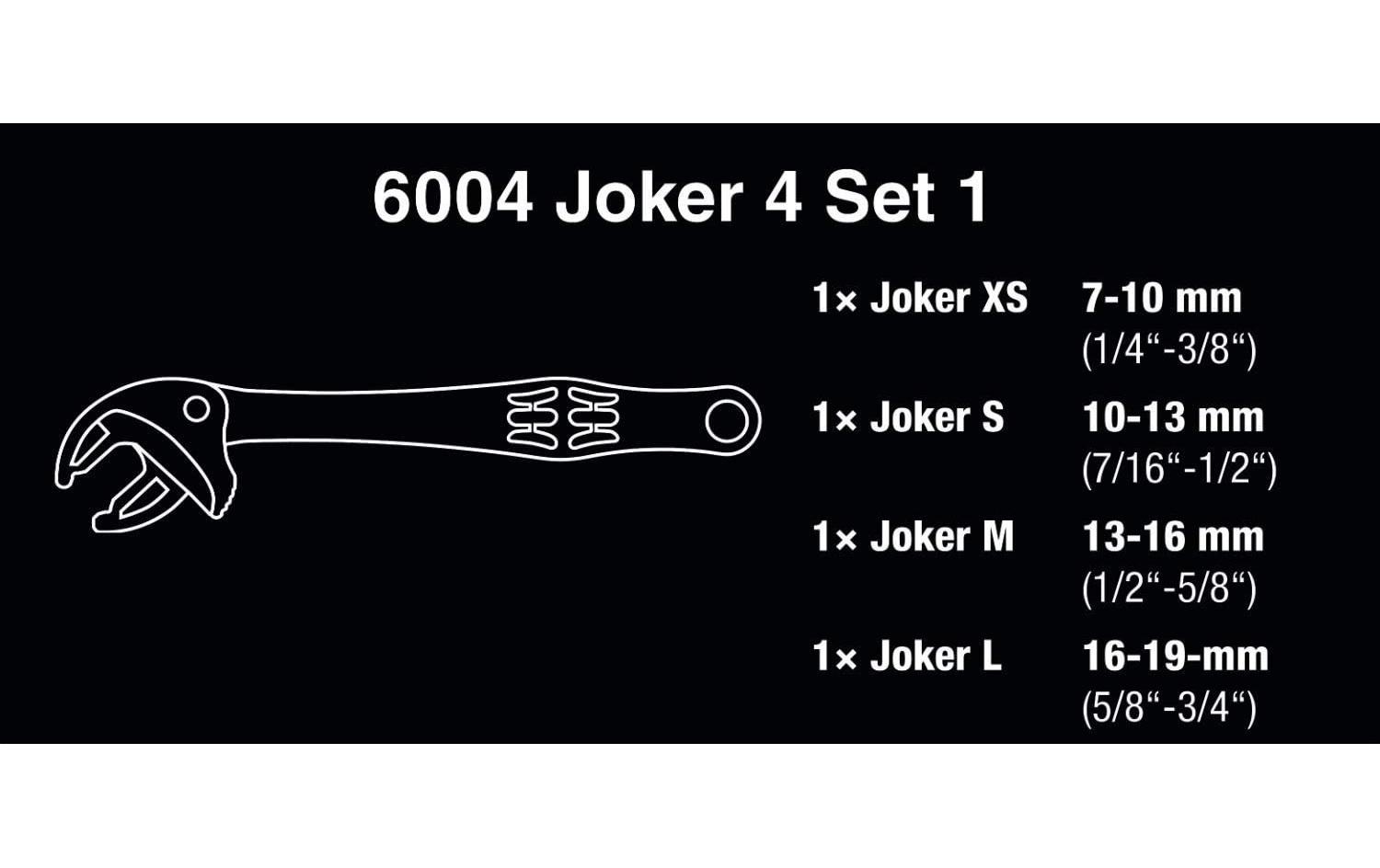 Wera Gabelschlüssel »6004 Joker 4 Set 1, selbstjustierend«