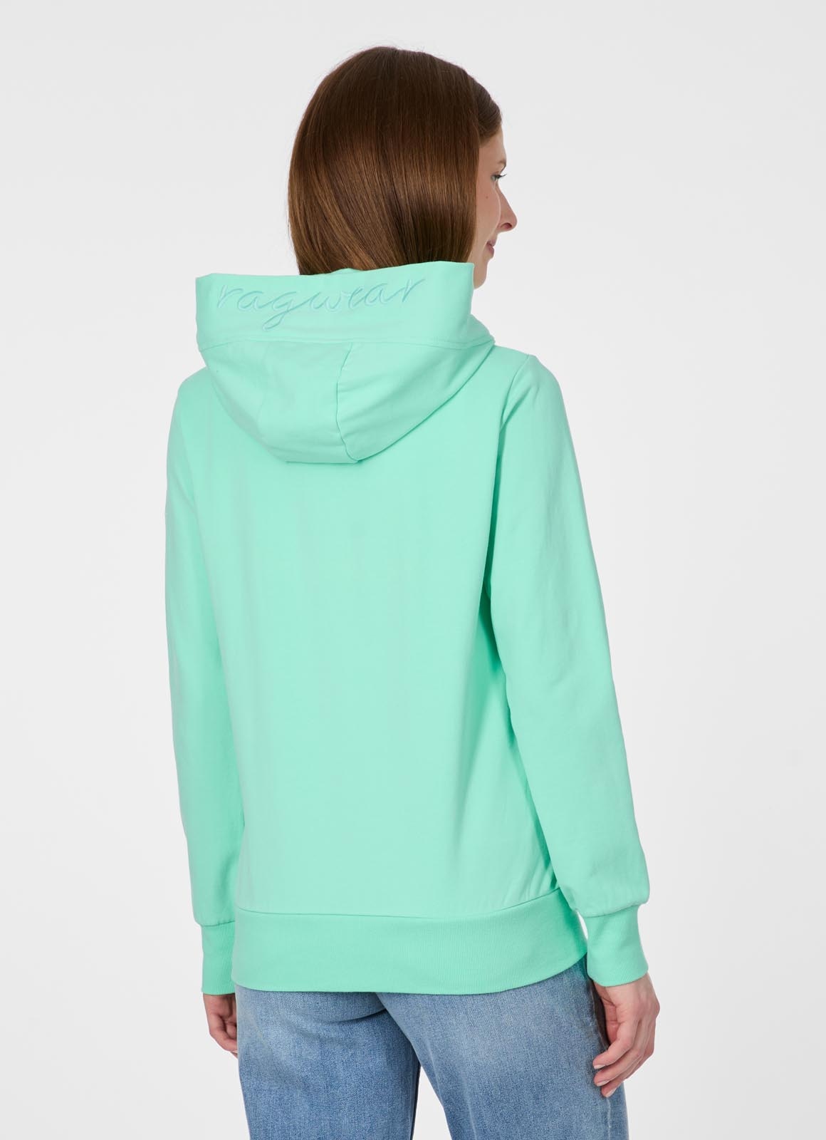 Ragwear Sweatjacke »NESKIA ZIP B« Dünne Baumwollmischung, innen brushed mit Stickerei auf der Kapuze