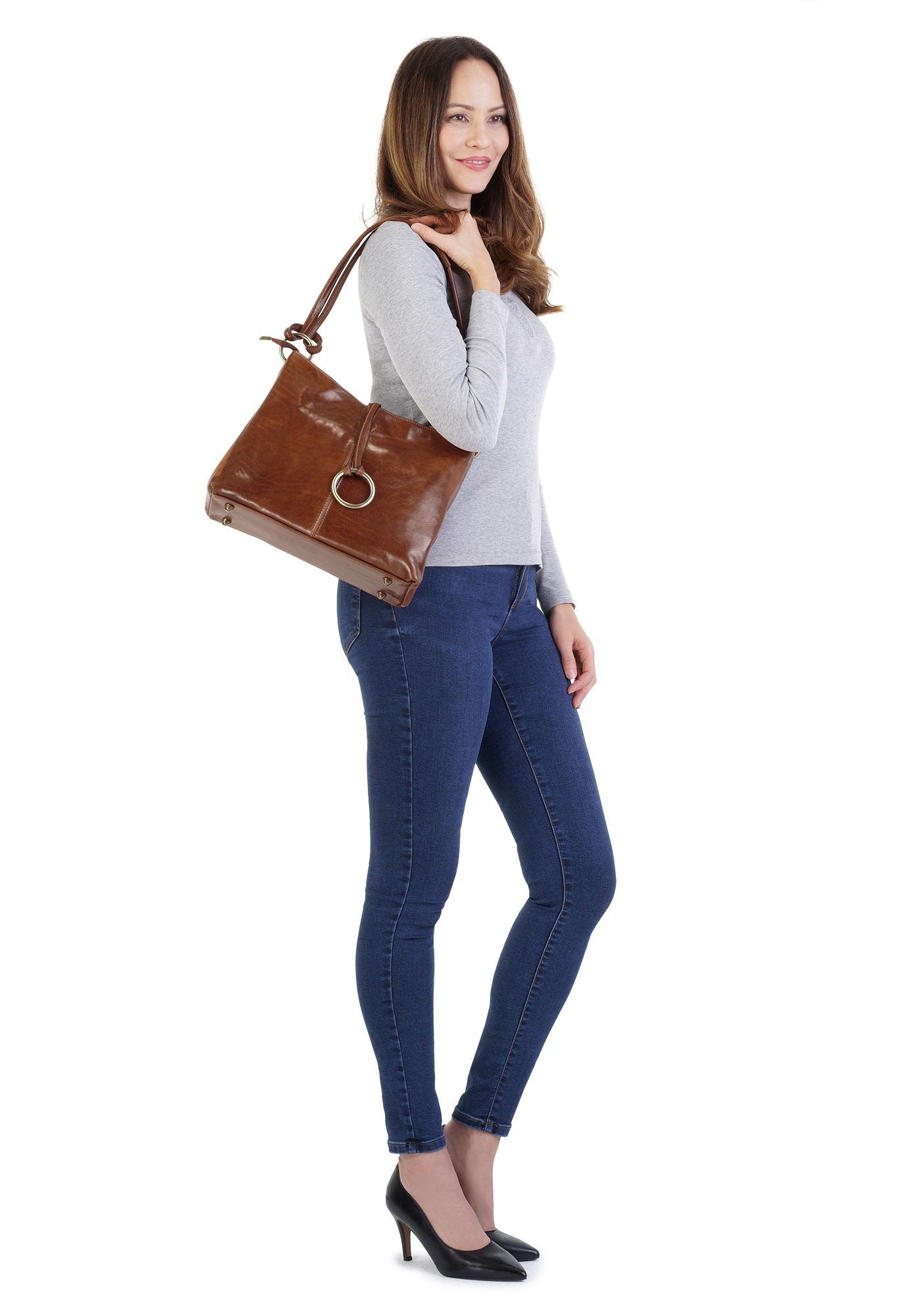 Piké Shopper "PIKÉ Damen echt Leder, Made in Italy" echt Leder, Made in Italy